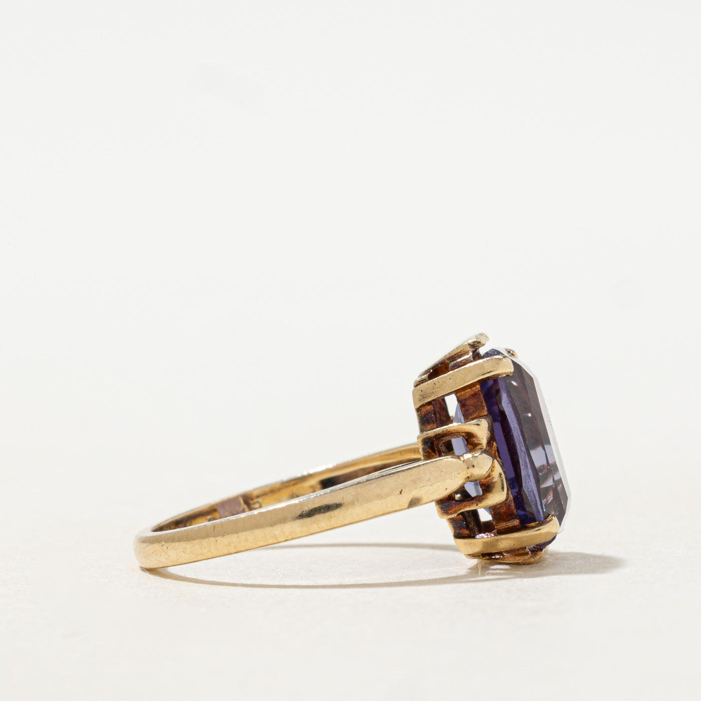Cushion Cut Synthetic Sapphire Ring | SZ 6.0 |