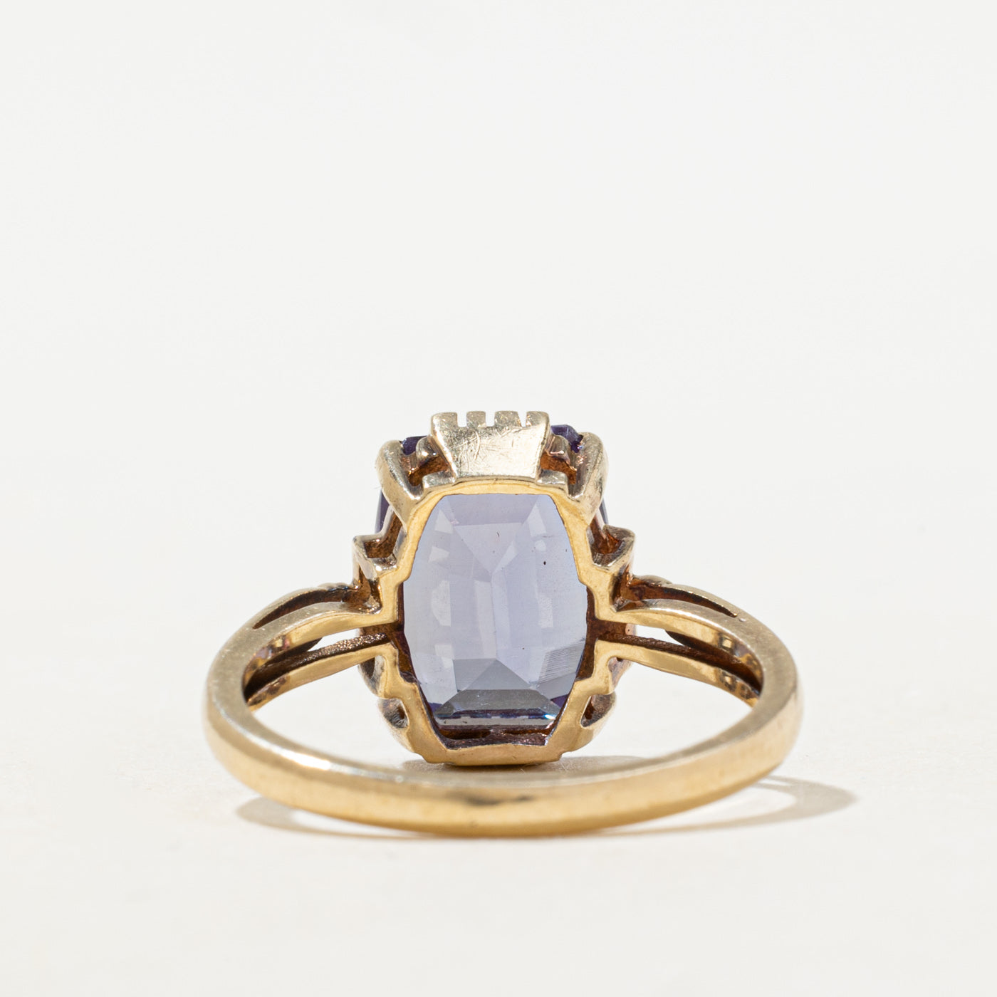 Cushion Cut Synthetic Sapphire Ring | SZ 6.0 |