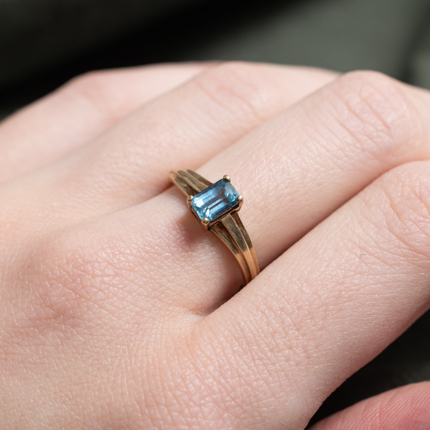 Blue Topaz Solitaire Ring | 0.75ct | SZ 6.5 |