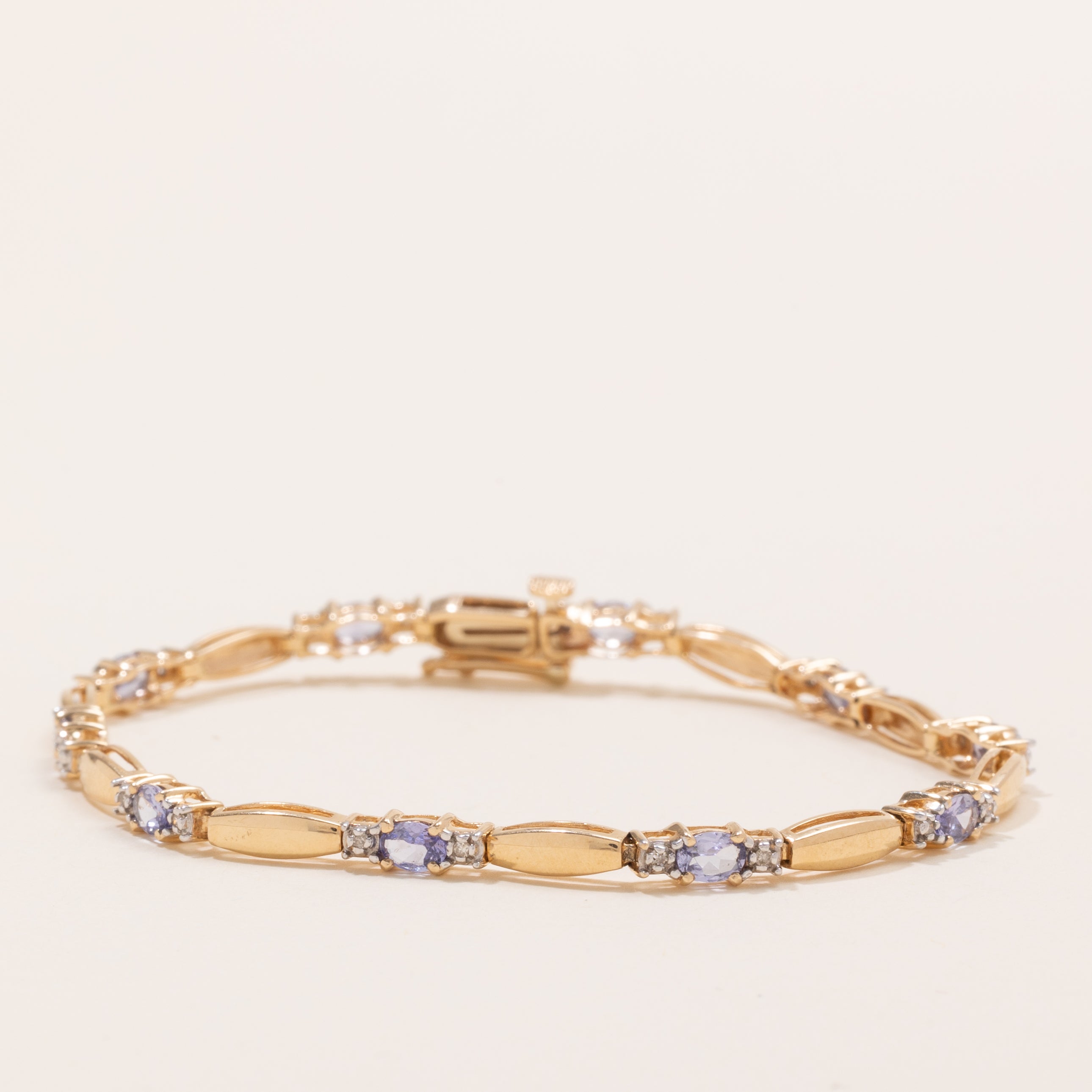 Tanzanite & Diamond Gemstone Bracelet | 1.25ctw, 0.1ctw | 6.75" |