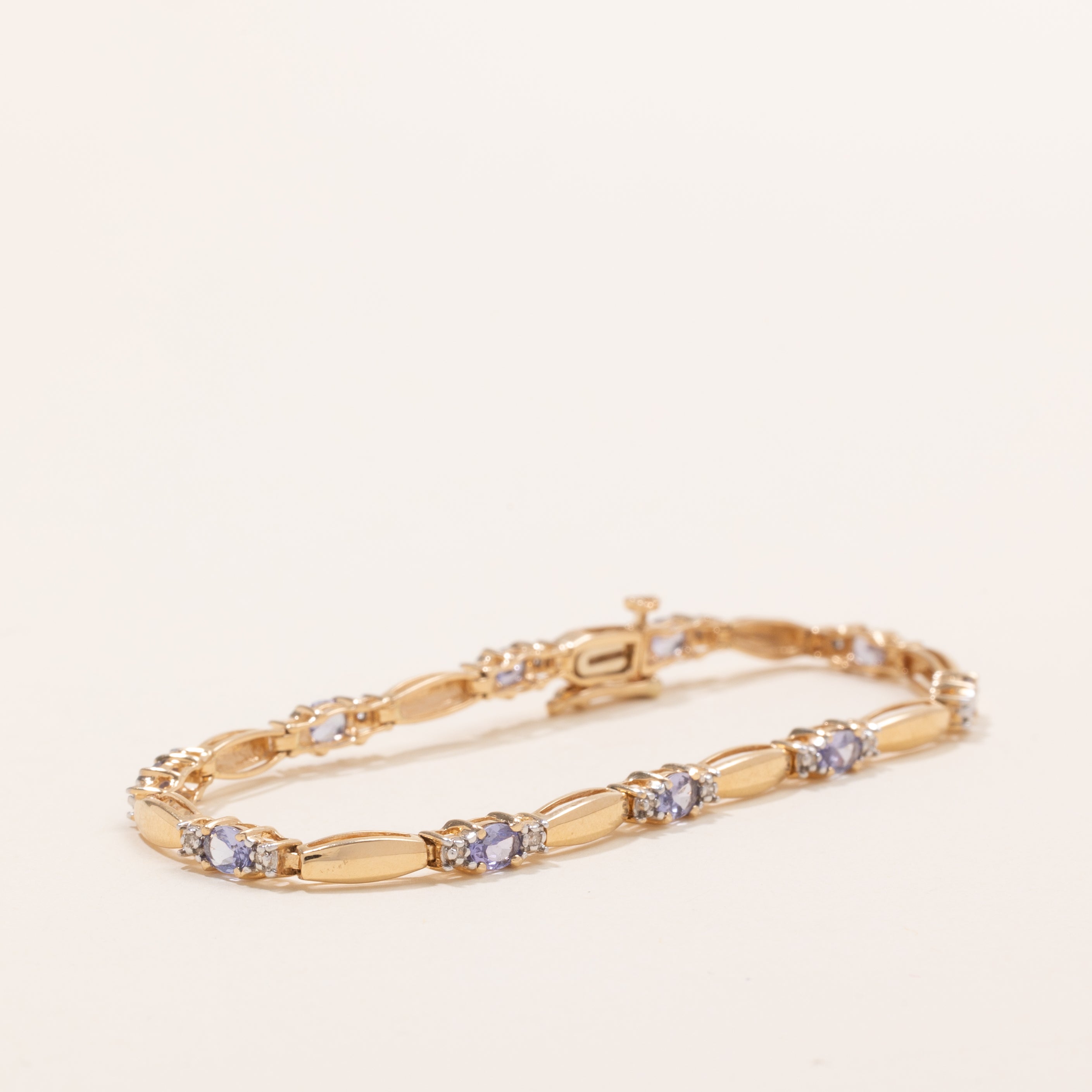 Tanzanite & Diamond Gemstone Bracelet | 1.25ctw, 0.1ctw | 6.75" |