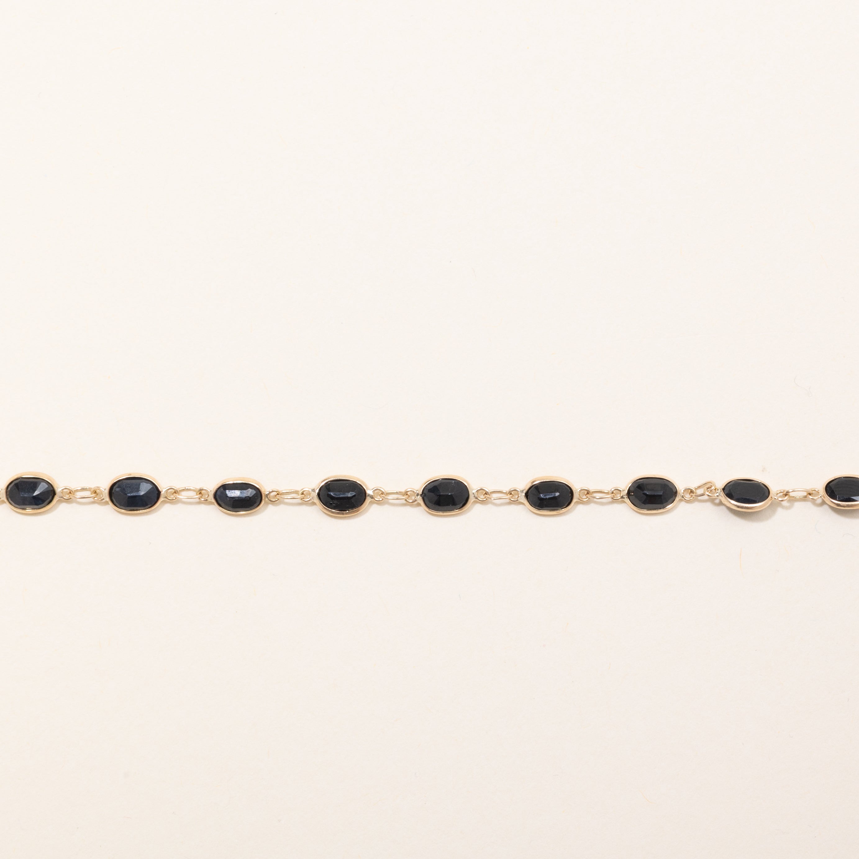 Bezel Set Sapphire Gemstone Bracelet | 7.5ctw | 7.75" |