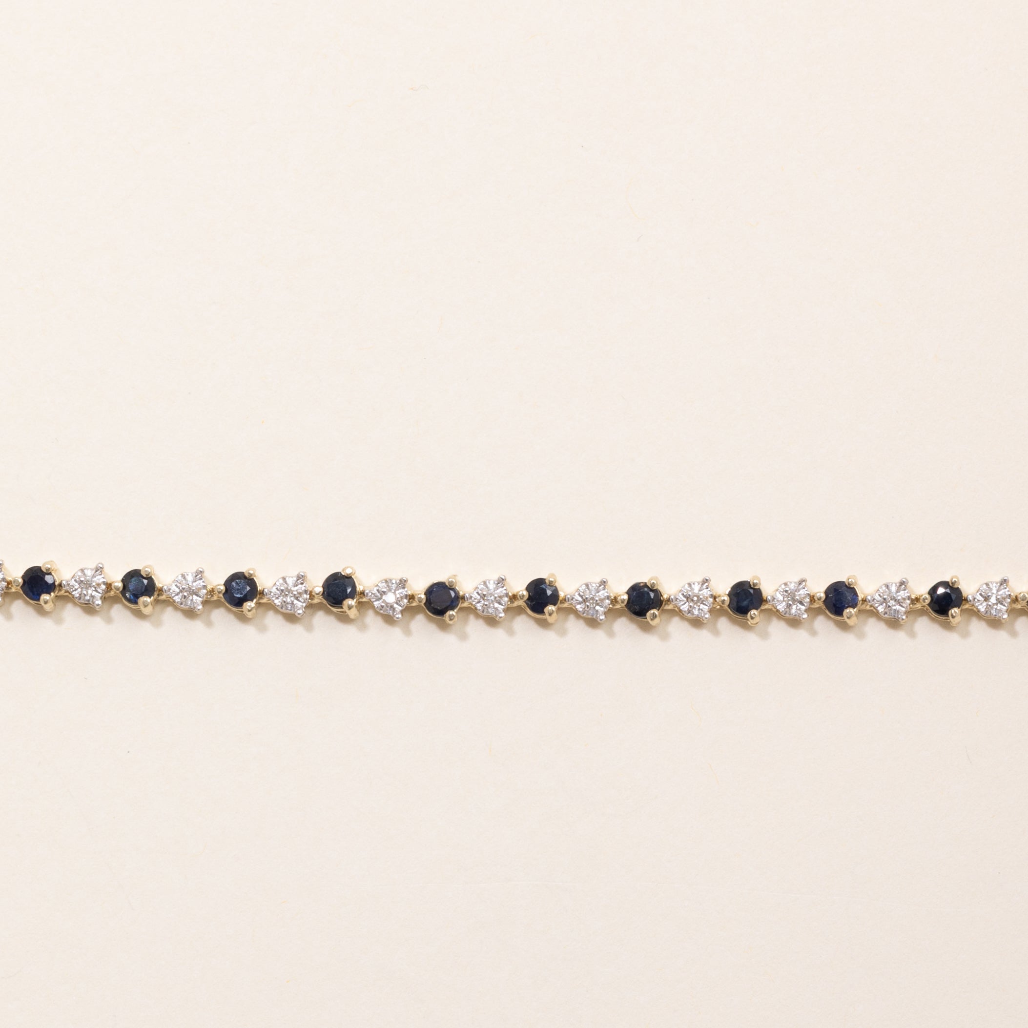 Sapphire & Diamond Floral Gemstone Bracelet | 2.25ctw, 0.12ctw | 7" |
