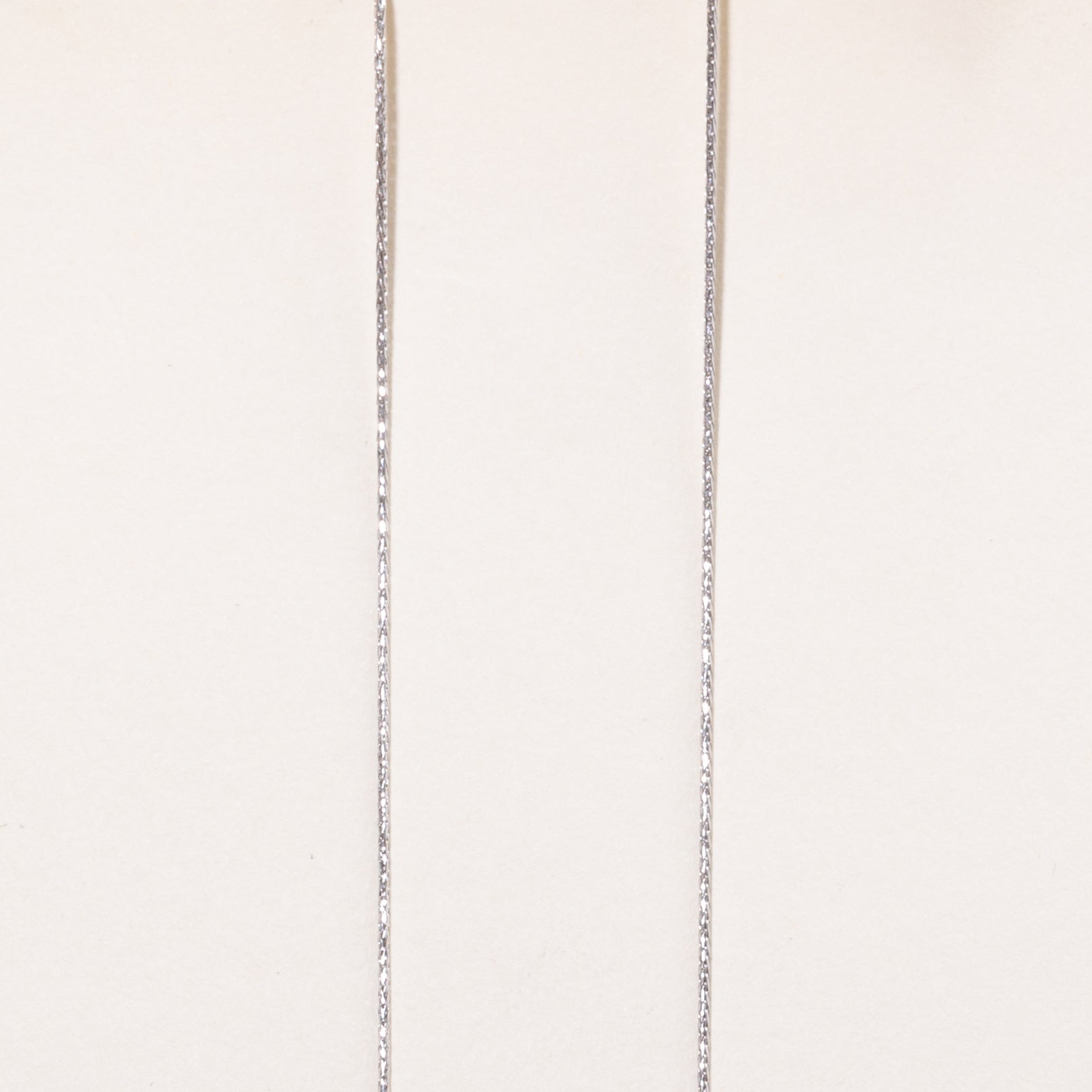 Collier chaîne queue de renard en or blanc 18 carats | 16" |