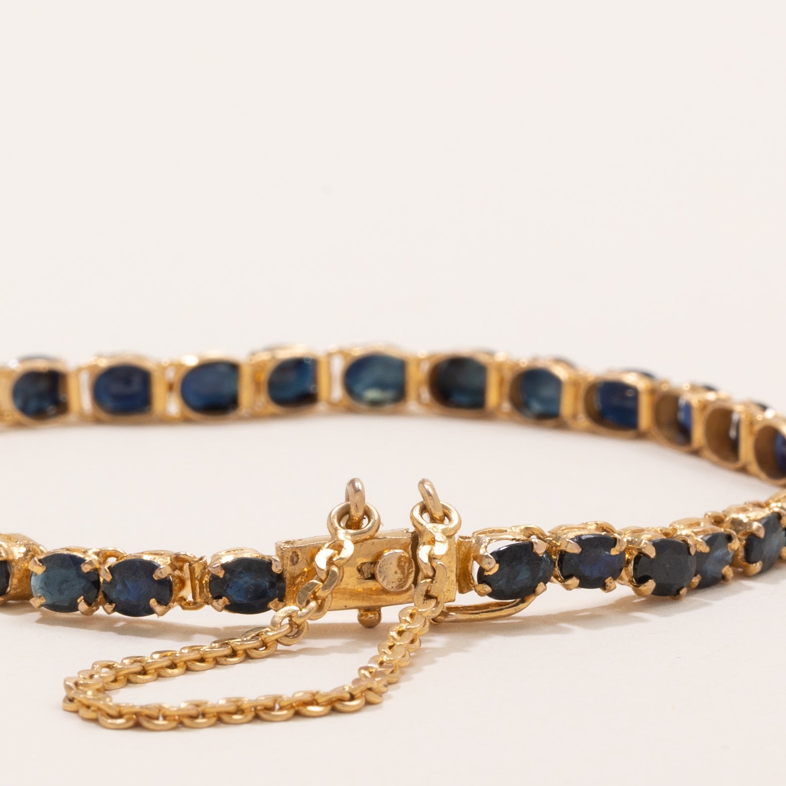 Oval Cut Sapphire Gemstone Bracelet | 5.0ctw | 7" |
