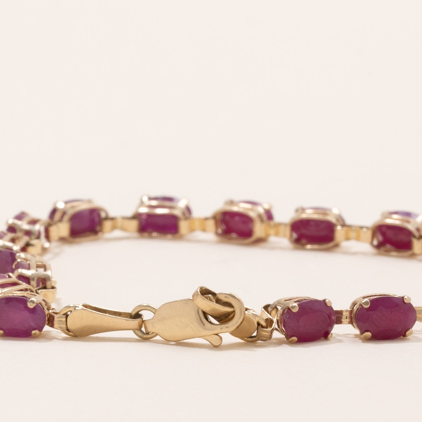 Oval Cut Ruby Gemstone Bracelet | 10.0ctw | 7.5" |