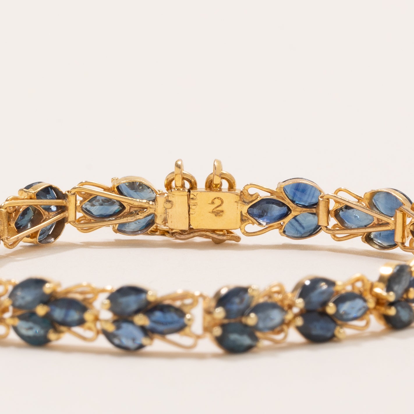Marquise Cut Sapphire Cluster Gemstone Bracelet | 10.0ctw | 7" |