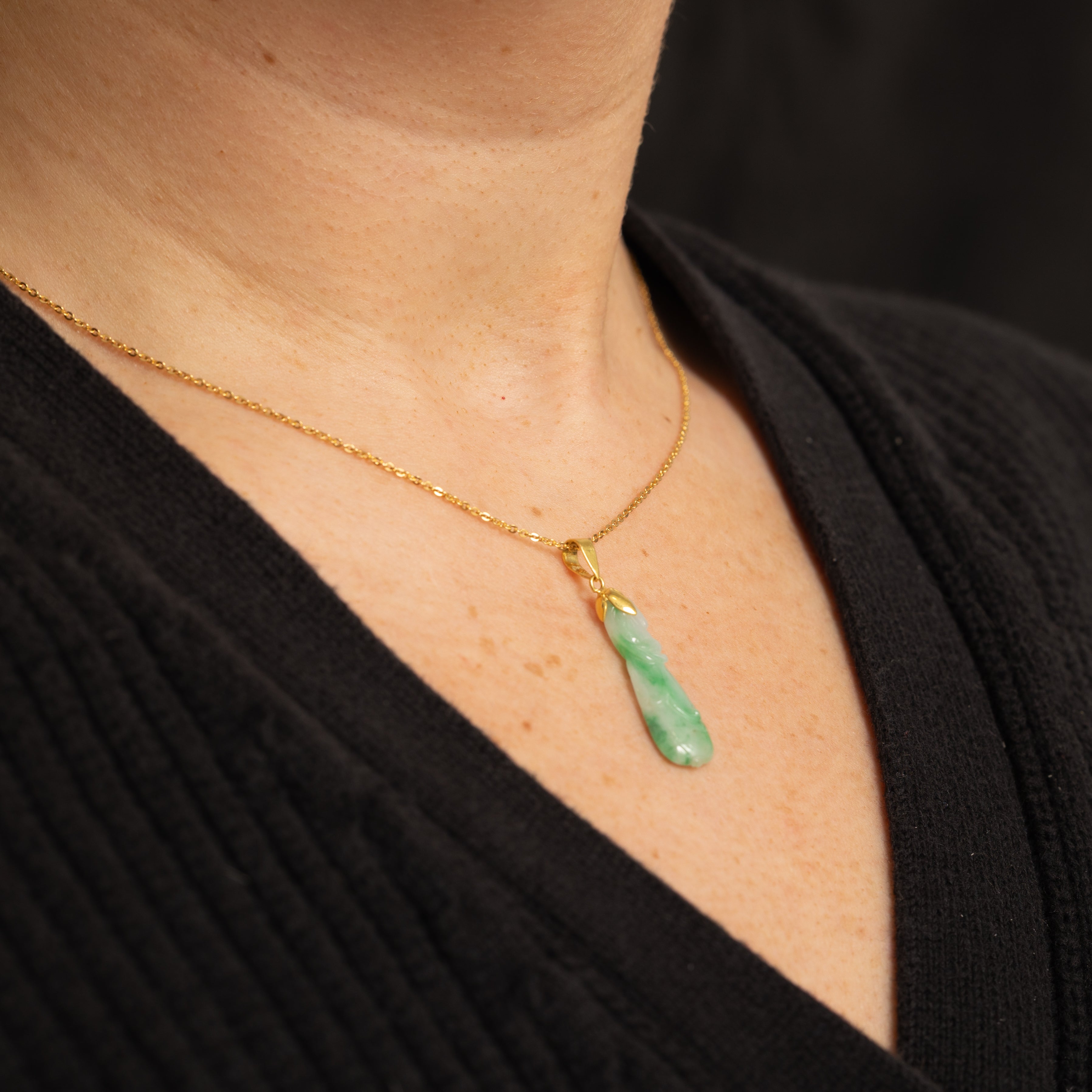 Jade Pendant Necklace | 7.0ct | 15" |