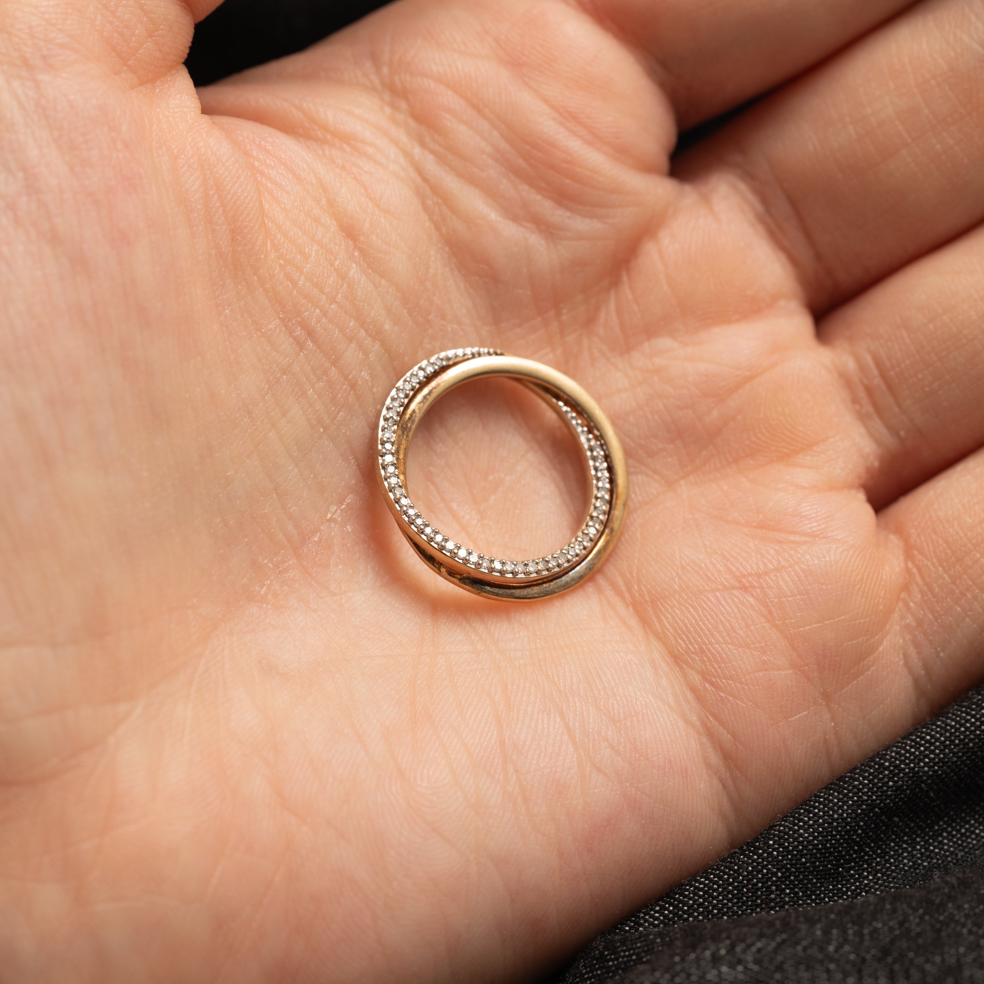 Diamond Cross Over Pendant | 0.15ctw |