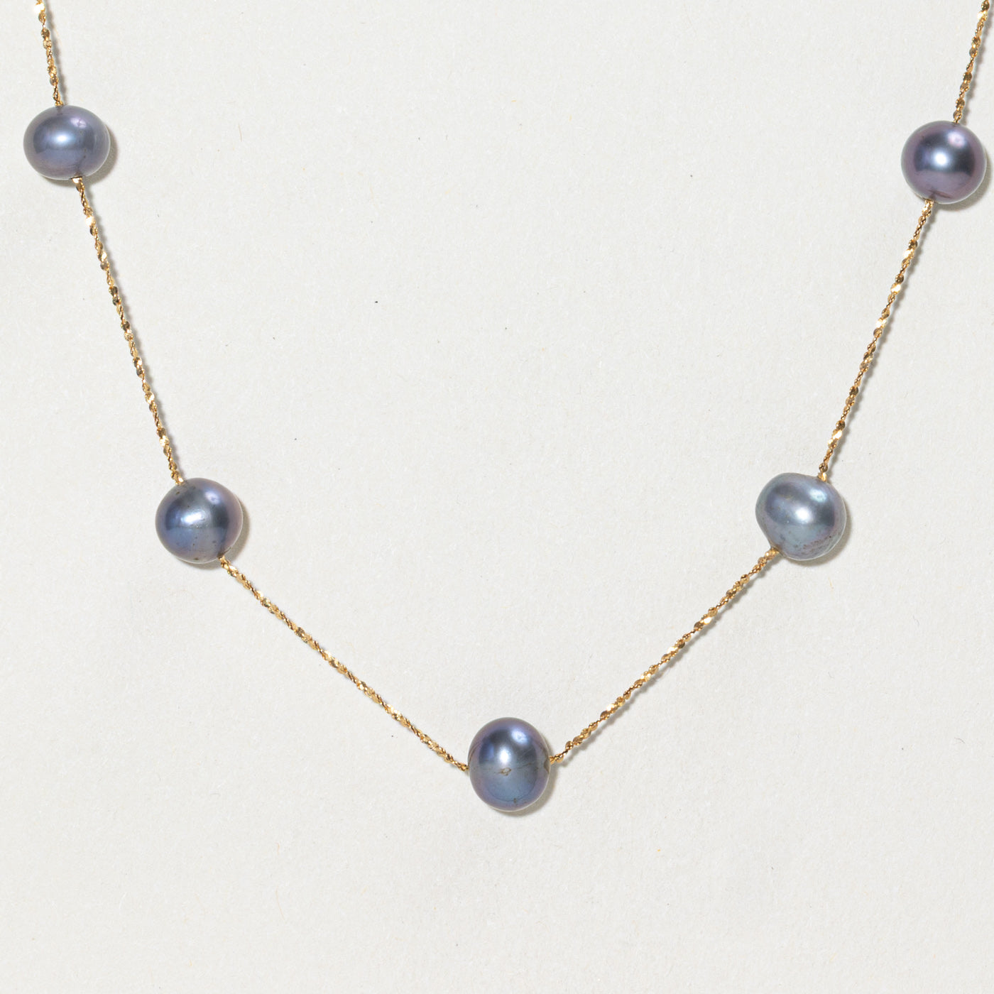 Black Pearl Satellite Necklace | 17"