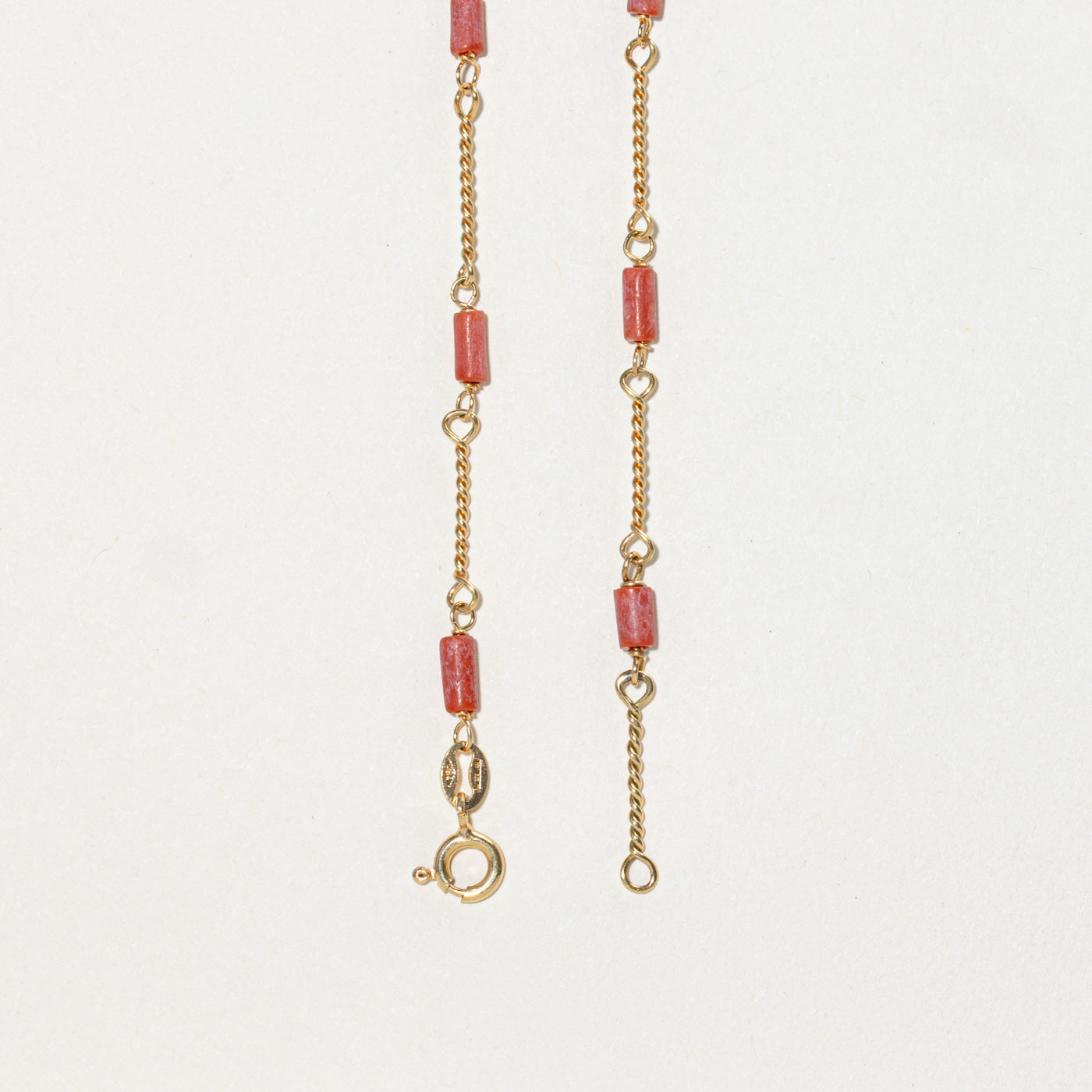 18k Coral Bead Satellite Pendant Necklace | 3.75ctw | 17"