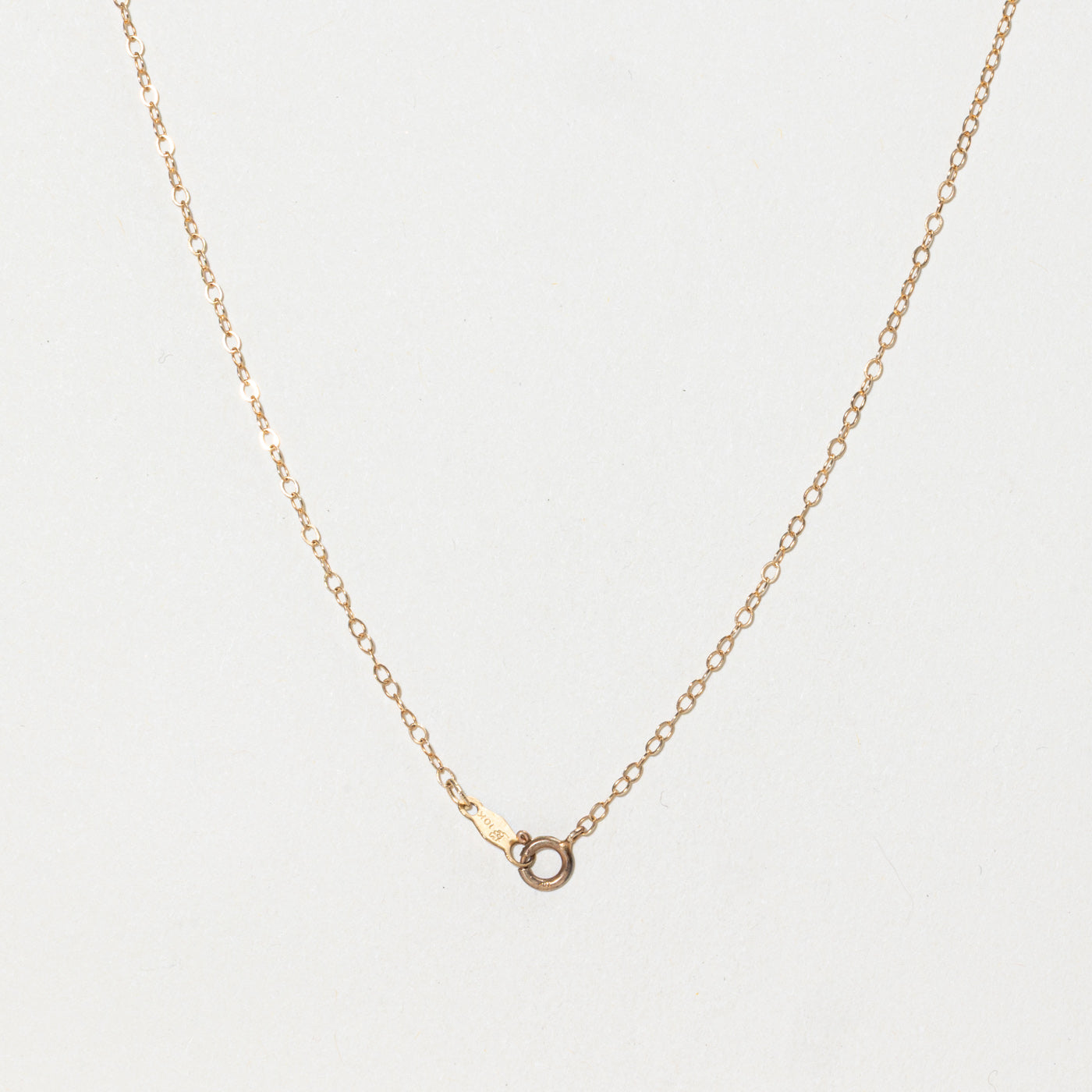 Bezel Set Peridot & Diamond Drop Pendant Necklace | 0.30ct, 0.01ct | 16"