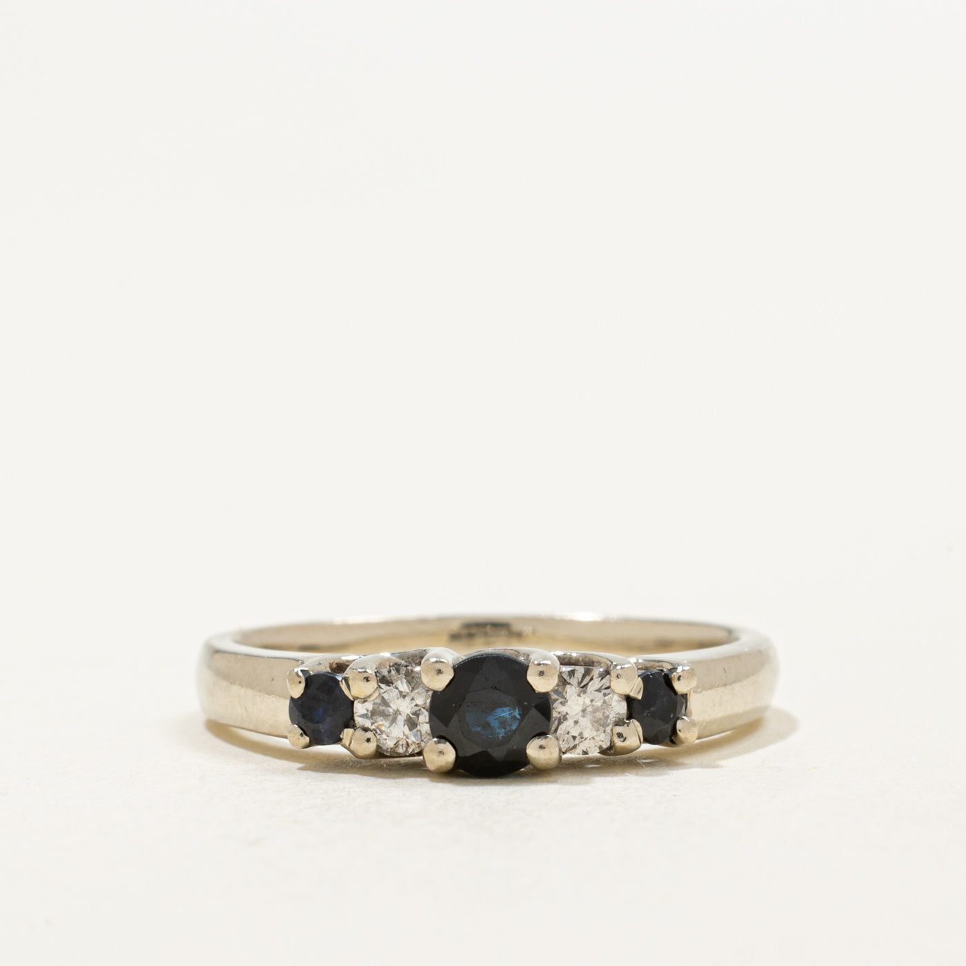 14K Sapphire & Diamond Accented Ring | 0.38ctw, 0.18ctw | SZ 6.5