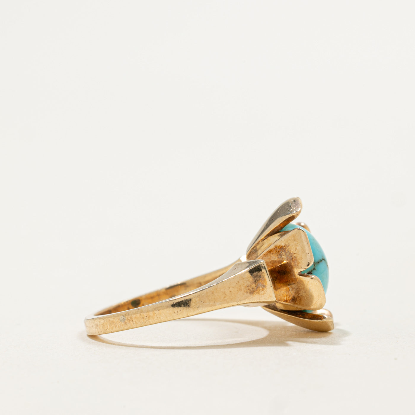 10K Howlite Floral Ring | 4.50ct | SZ 4.75
