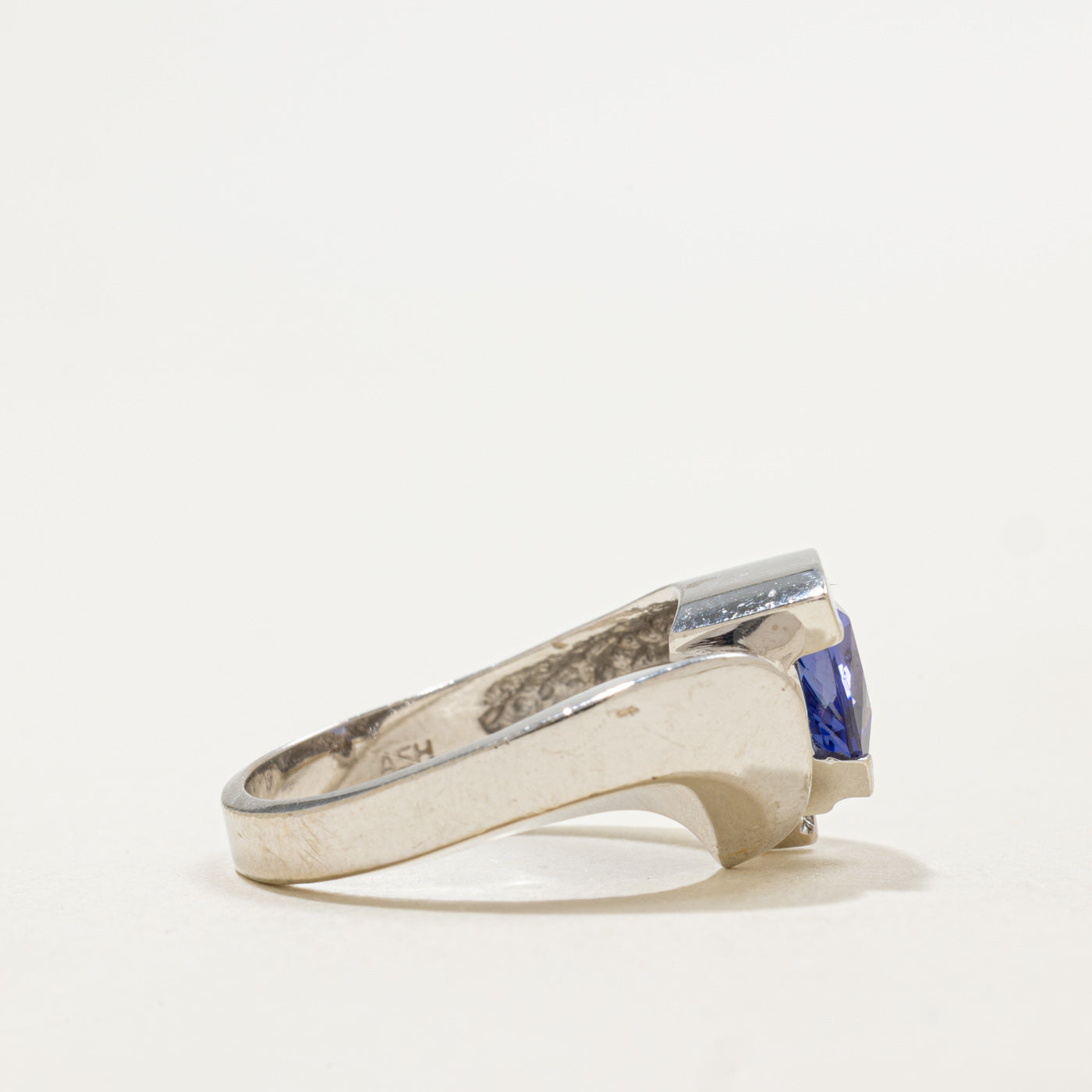 14K Trillion Cut Tanzanite & Diamond Ring | 1.58ct, 0.08ctw | SZ 7.25