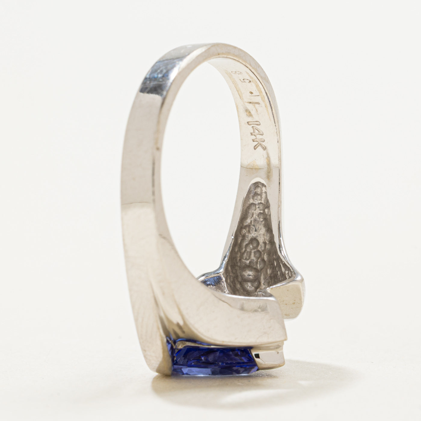 14K Trillion Cut Tanzanite & Diamond Ring | 1.58ct, 0.08ctw | SZ 7.25