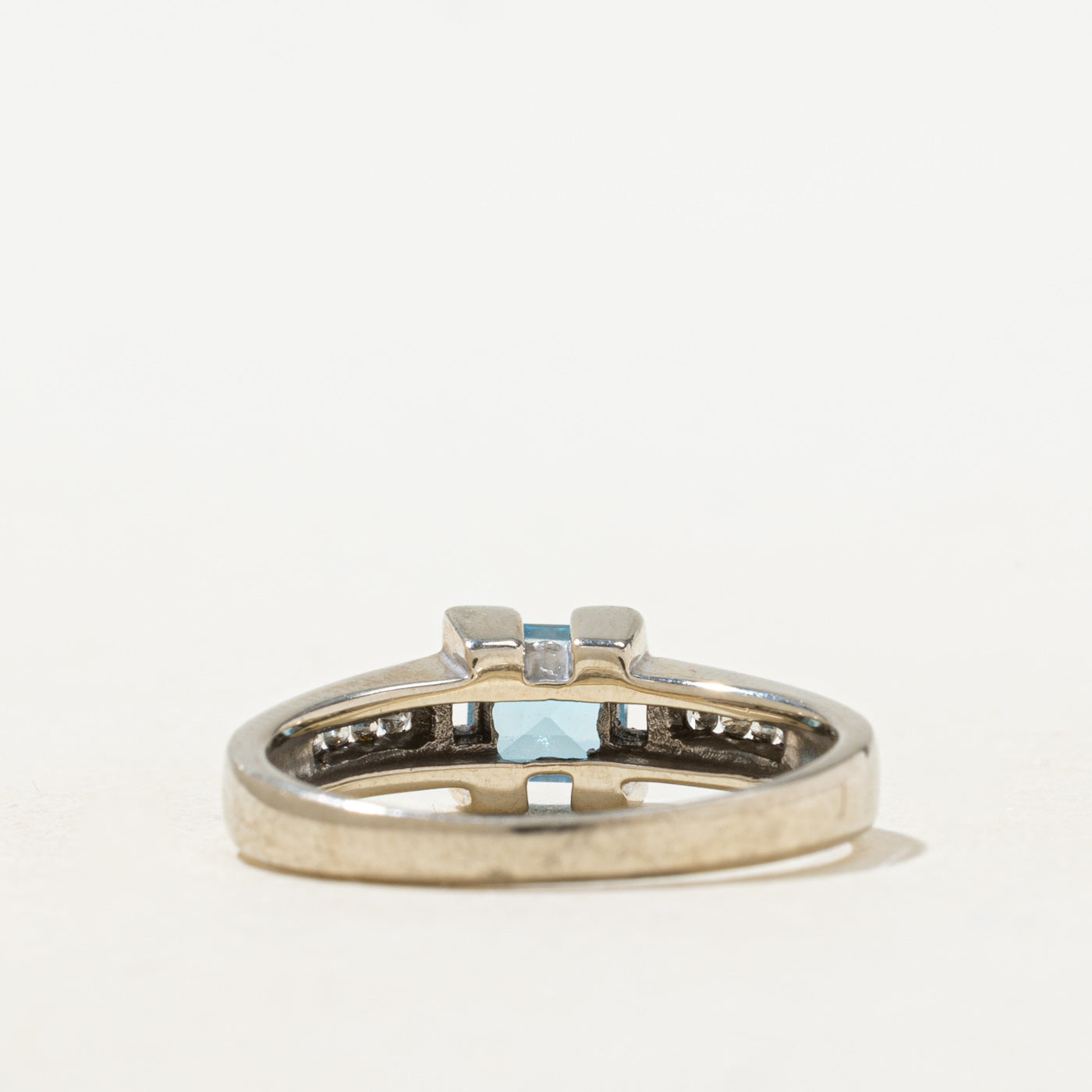 Blue Topaz & Diamond Accented Ring | SZ 6.25