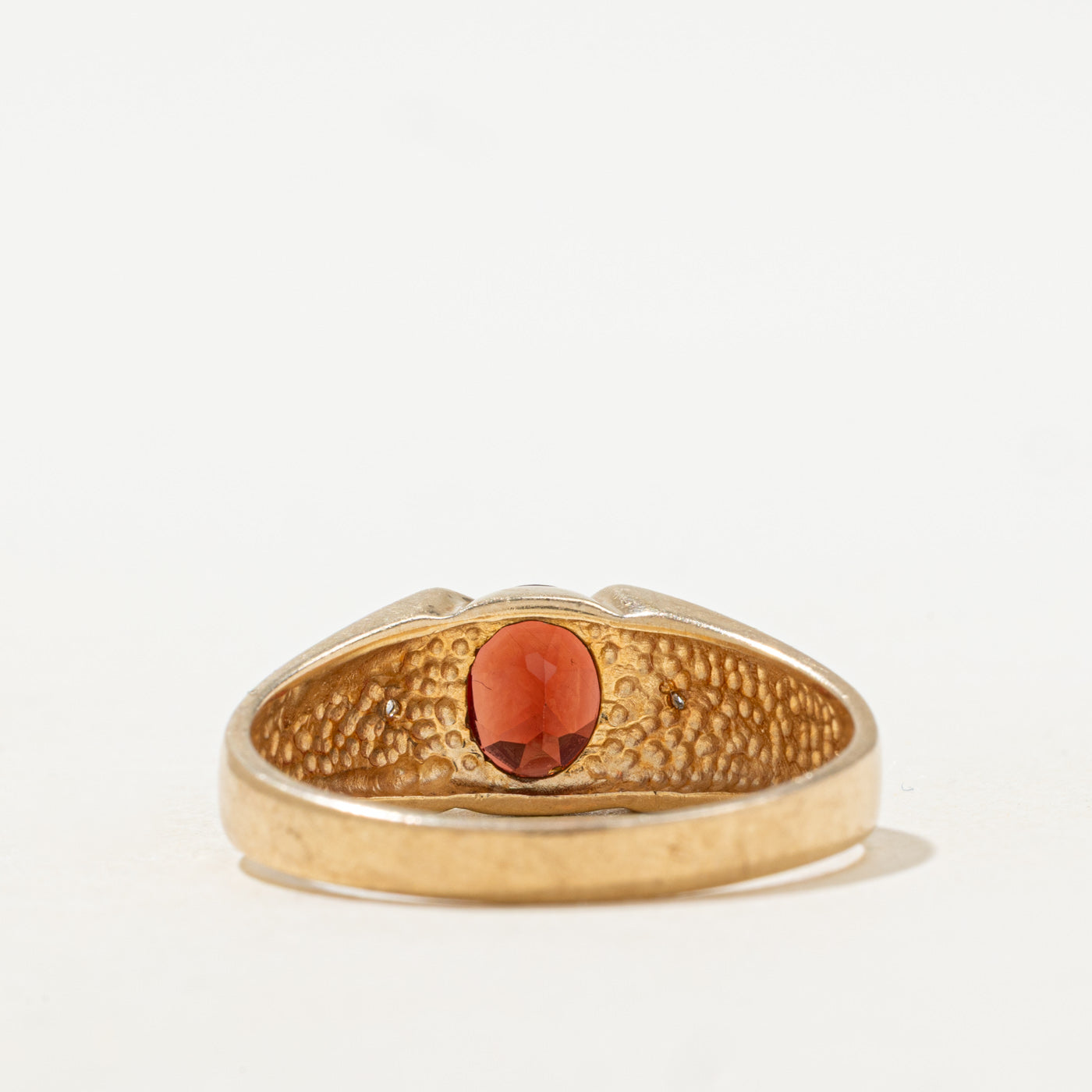 Garnet & Diamond Accented Ring | 1.30ct, 0.01ctw | SZ 12.0