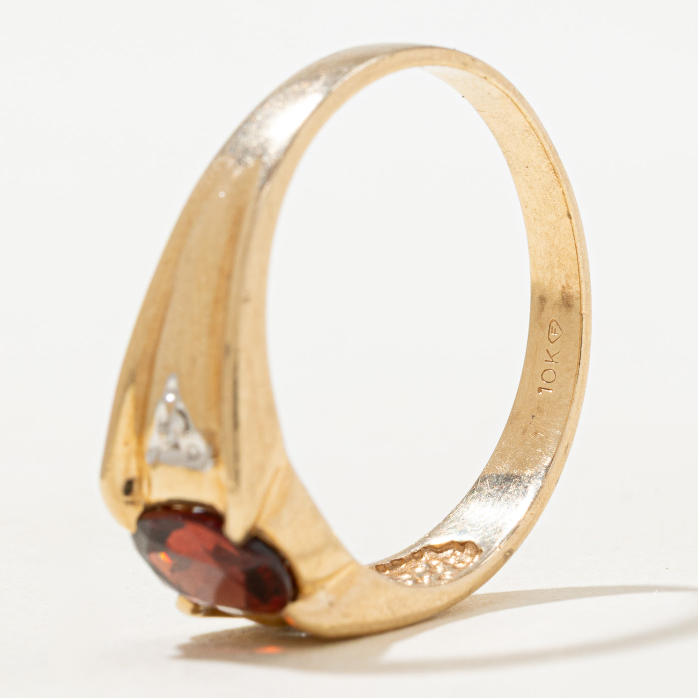 Garnet & Diamond Accented Ring | 1.30ct, 0.01ctw | SZ 12.0