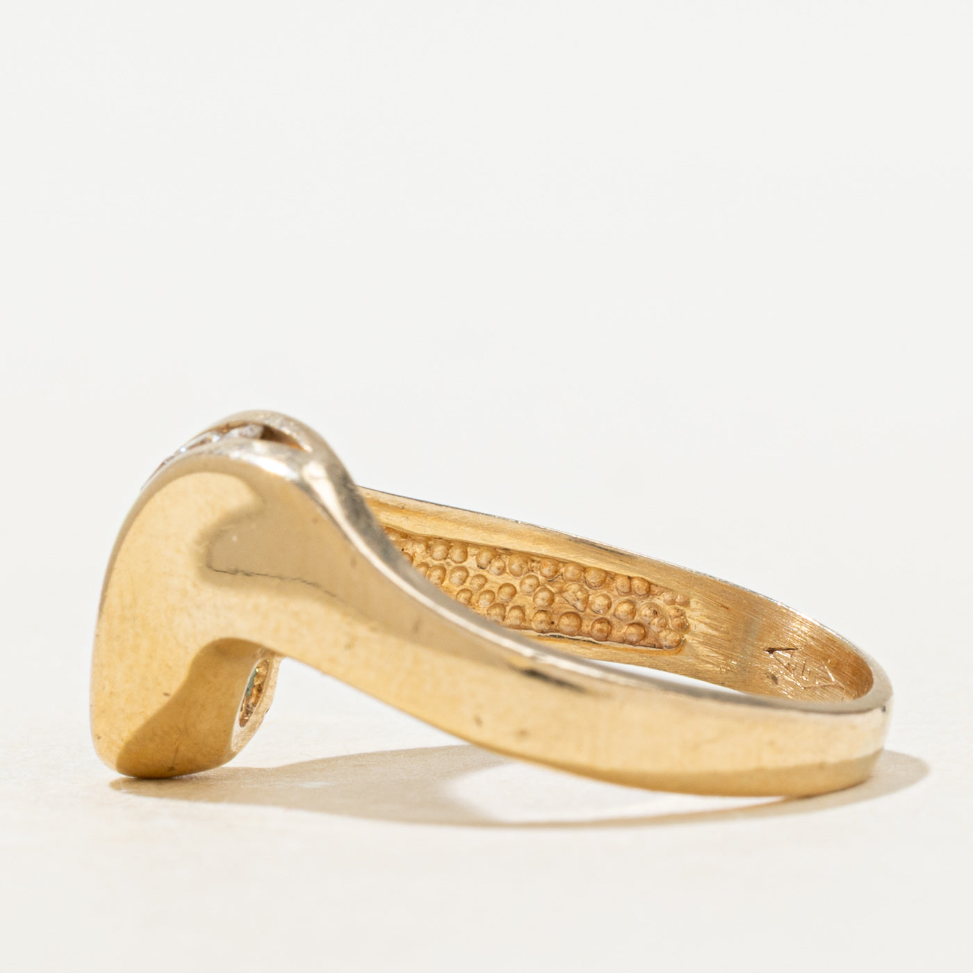 Pear Cut Blue Topaz & Diamond Abstract Ring | 0.75ct, 0.03ctw | SZ 7.25