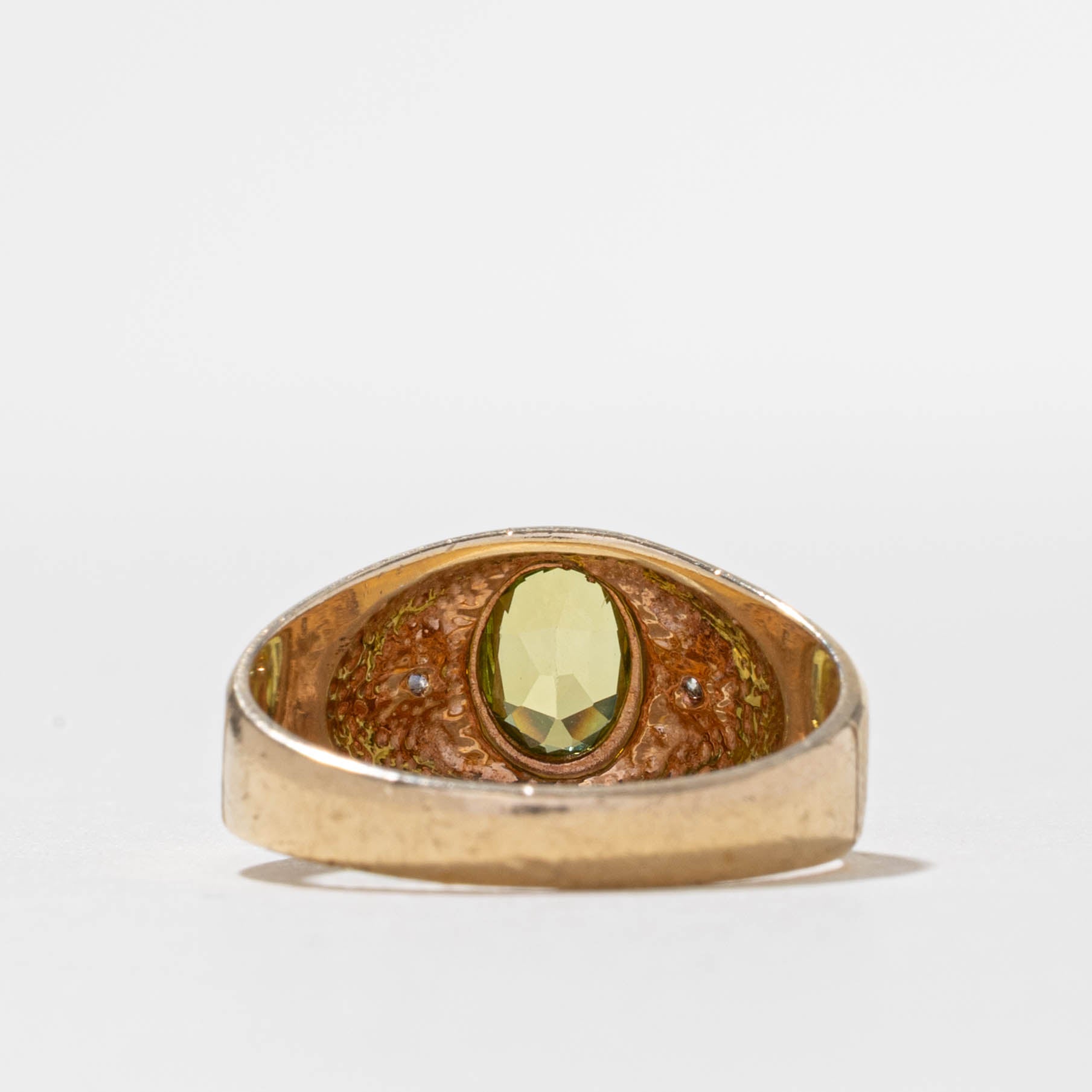 10k Synthetic Spinel & Natural Diamond Accented Ring | 0.90ct, 0.02ctw | SZ 9.5