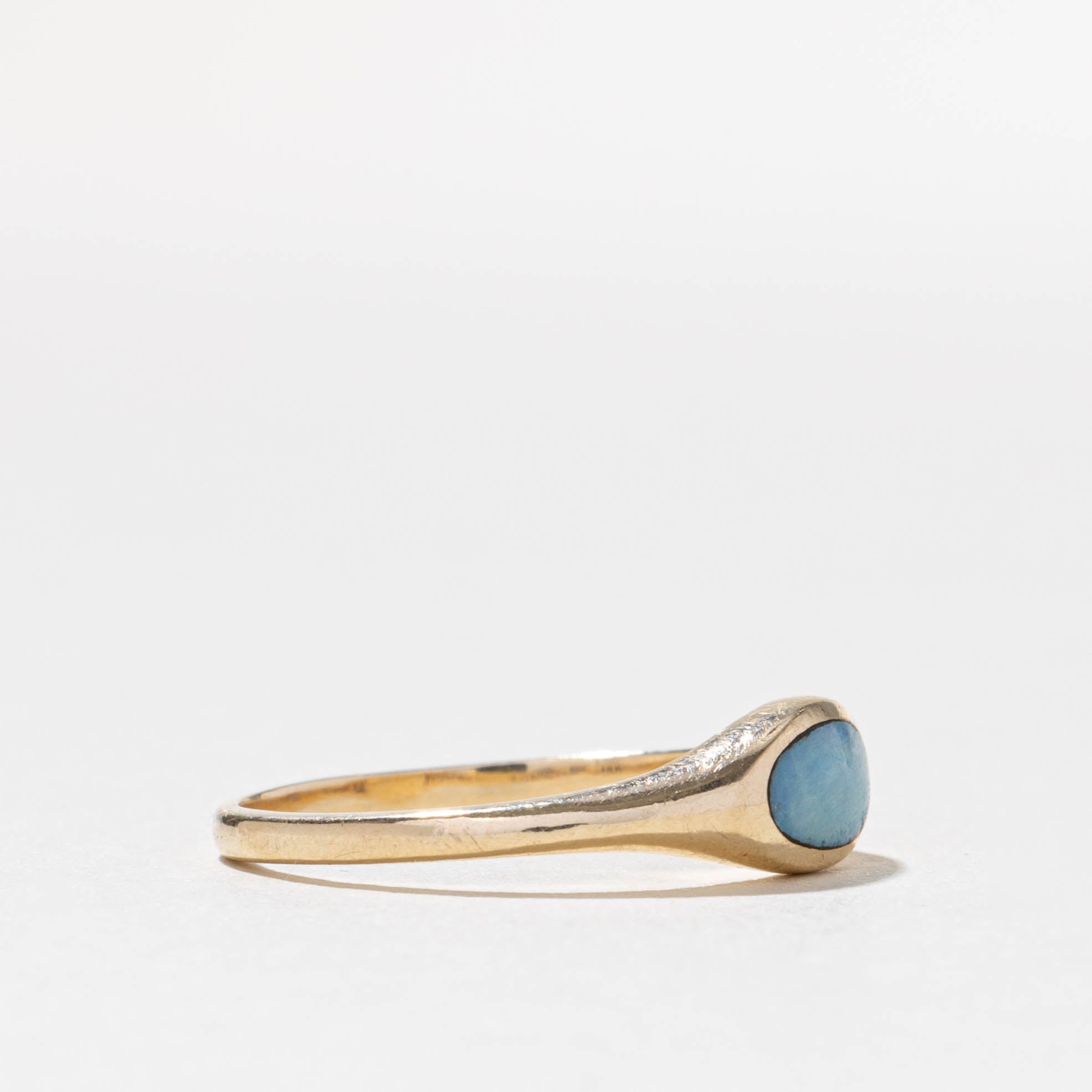 14k Bezel Set East West Opal Ring | SZ 6.75