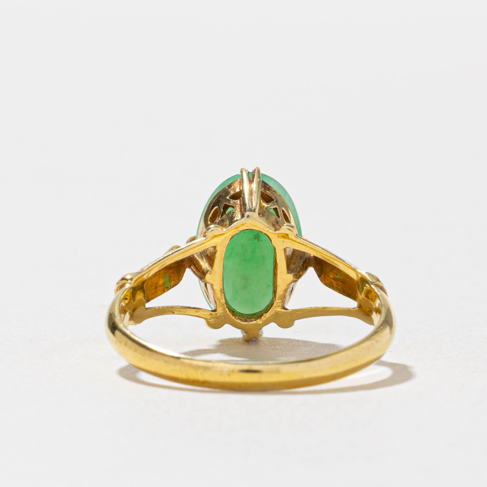 14k Jadeite Prong Set Ring | 1.40ct | SZ 6