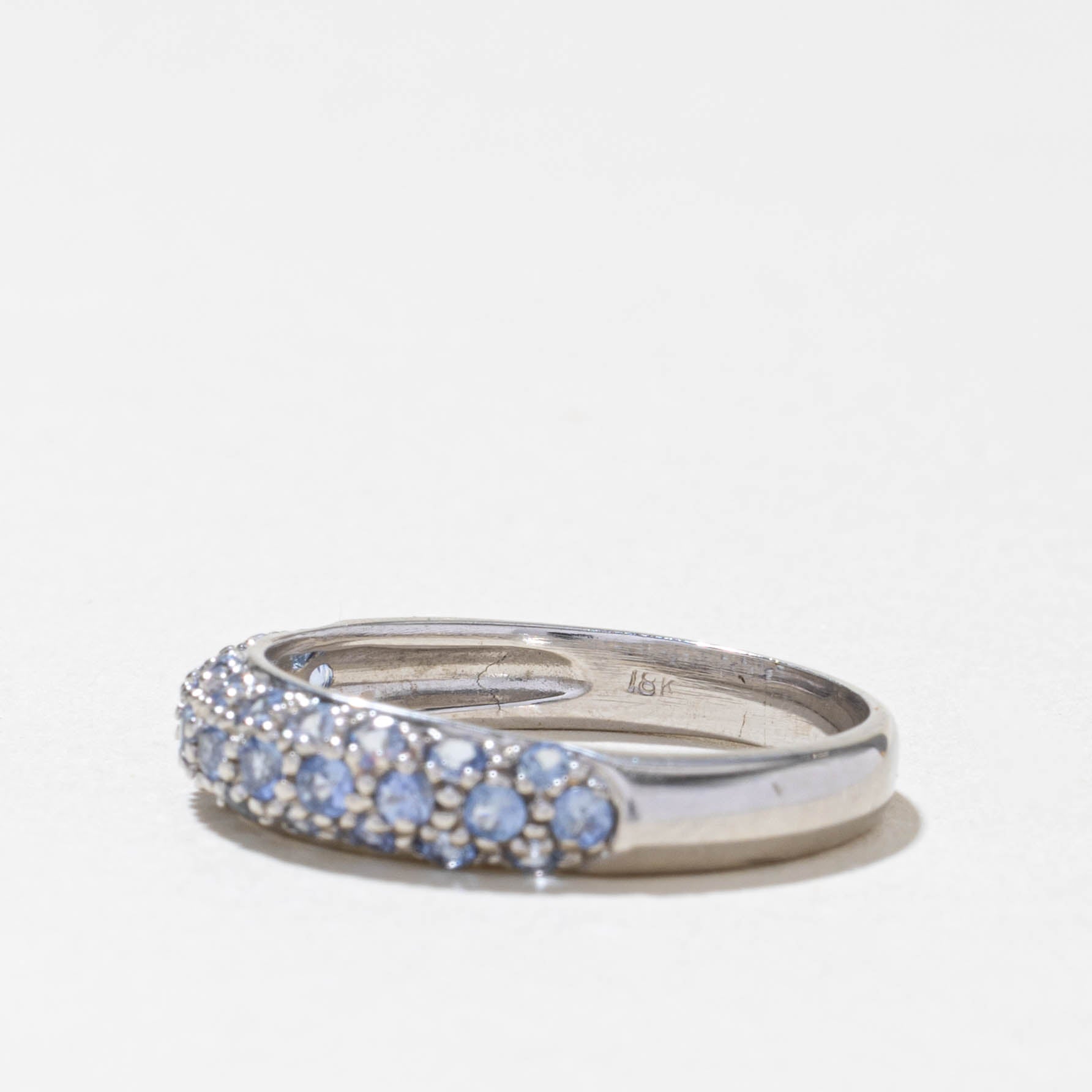 18k Pavé Set Tanzanite Band | 0.80ctw | SZ 8