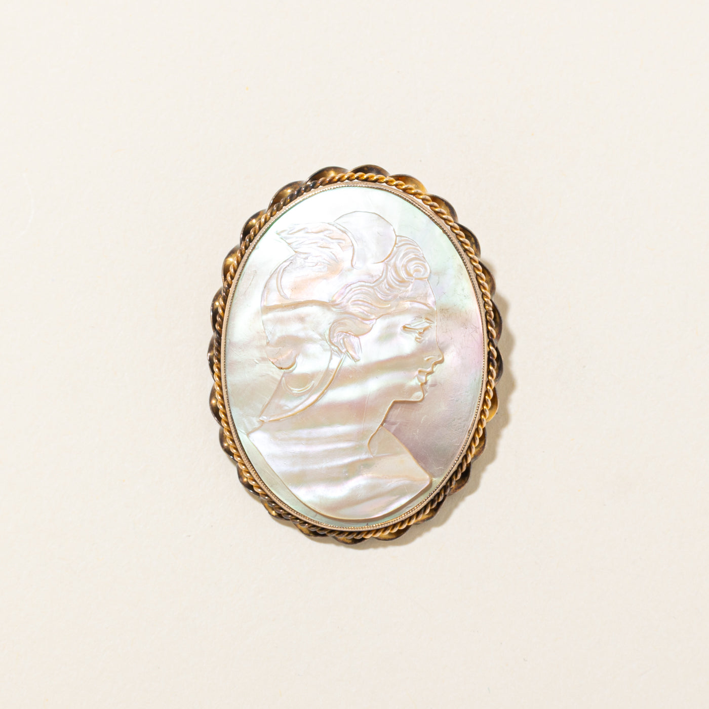10k Mercury/Hermes Cameo Brooch | 25ct