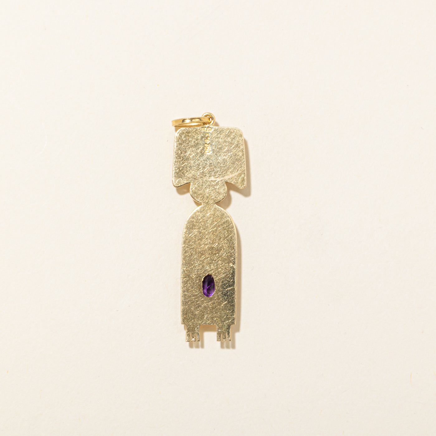 Vintage Italian 18k Multi Gemstone Abstract Geometric Pendant | 2.20ct