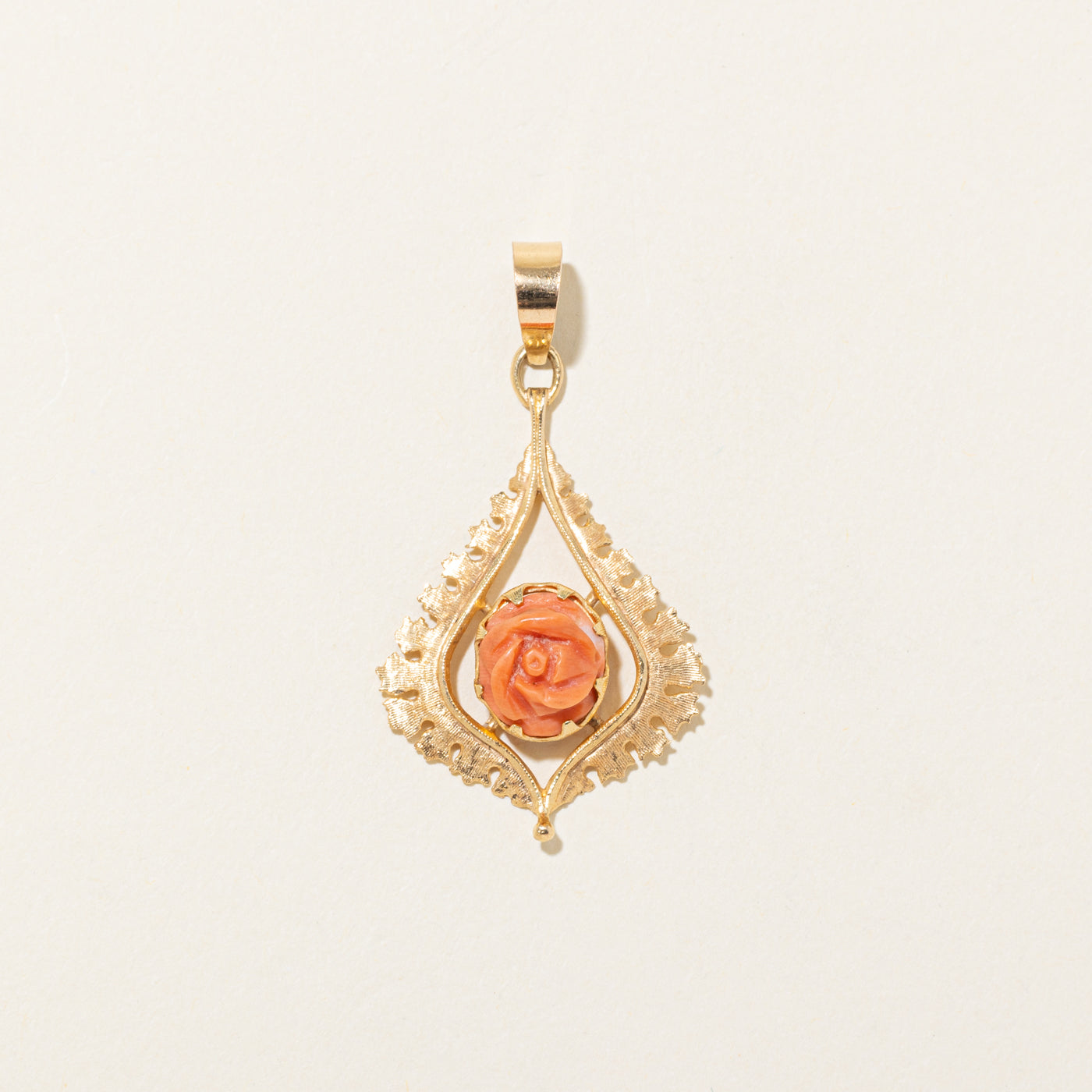 18k Rose Coral Pendant | 4.00ct