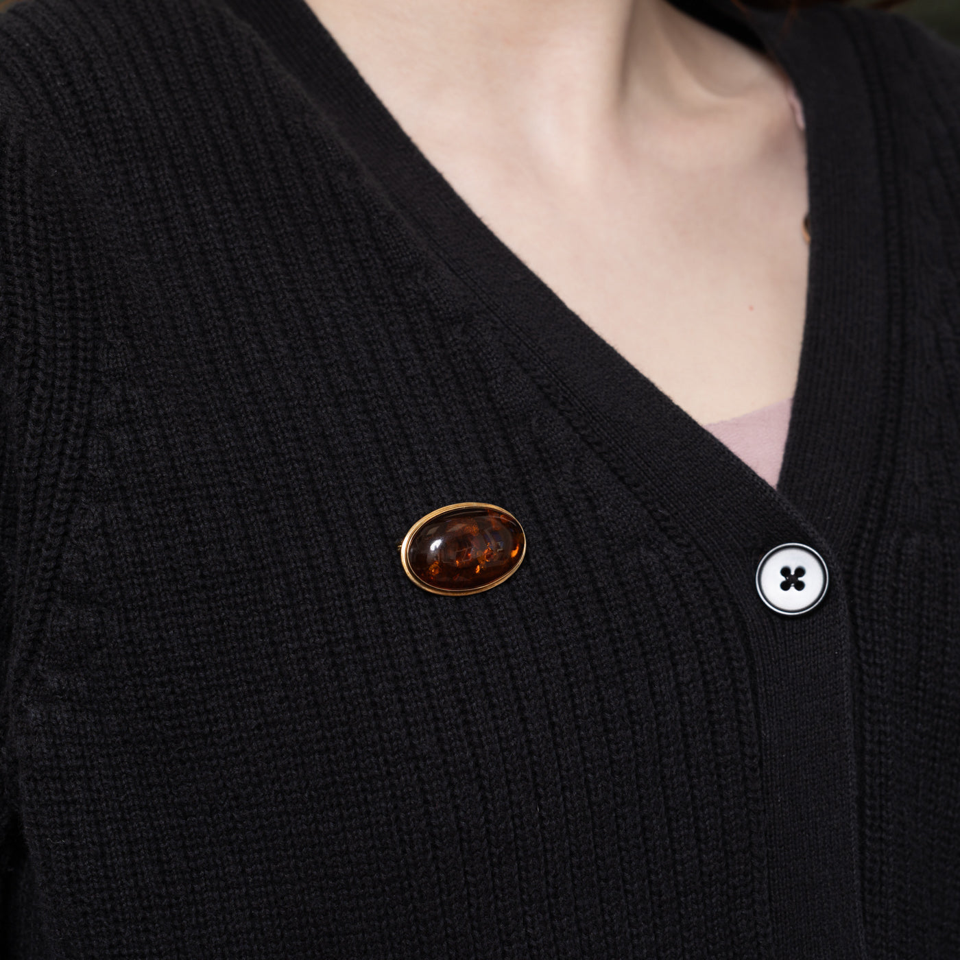 Polish 14k Amber Brooch | 18.00ct