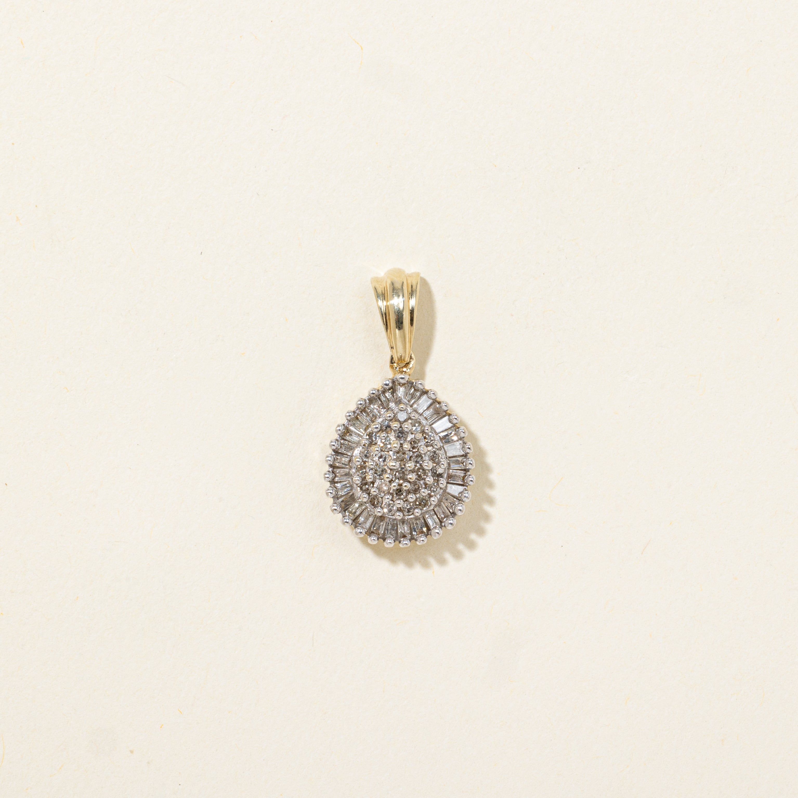 Diamond Pear Shaped Cluster Pendant | 0.54ctw