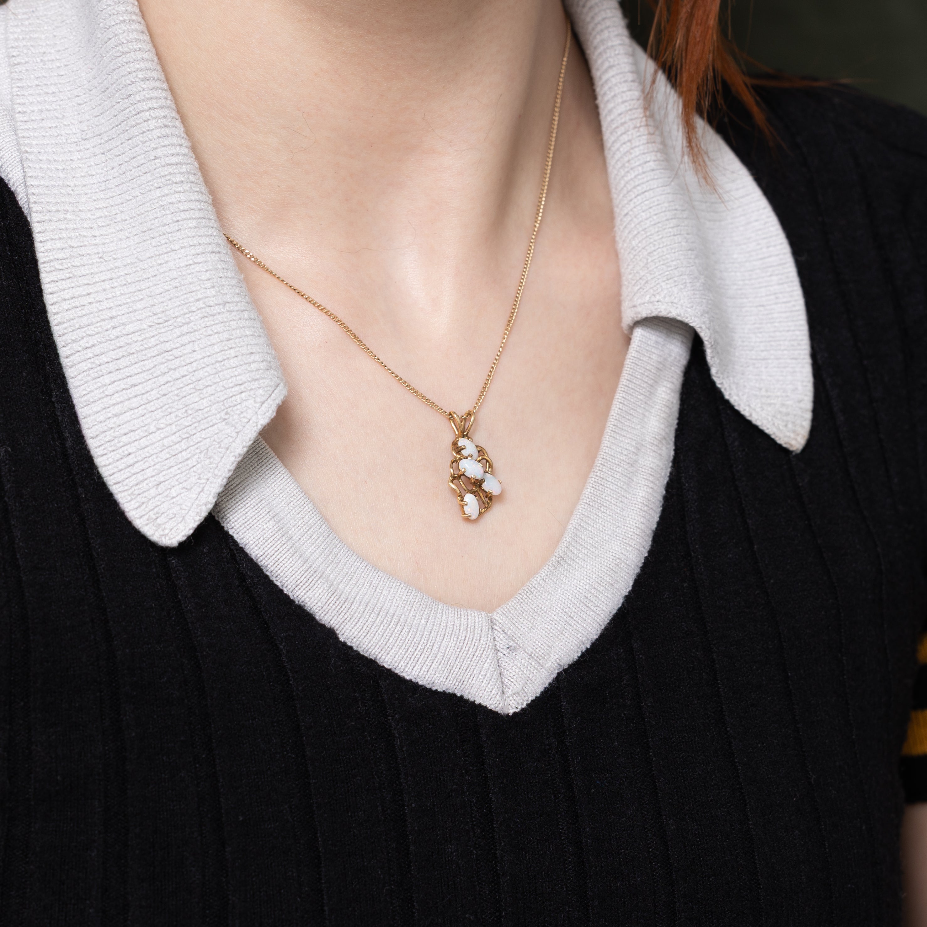 Cabochon Opal Abstract Pendant | 0.92ctw