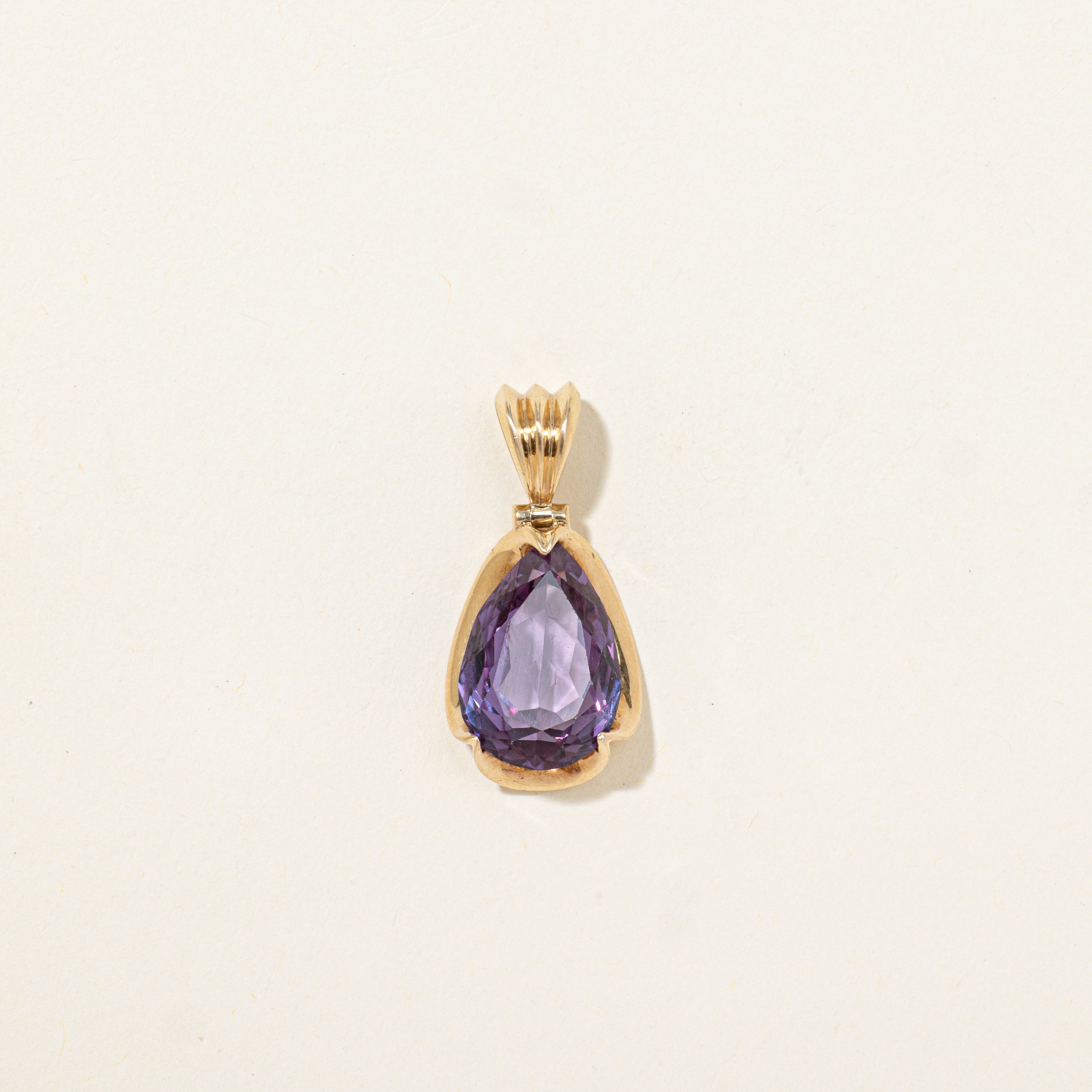 Pear Cut Synthetic Colour Changing Sapphire Pendant | 9.40ct