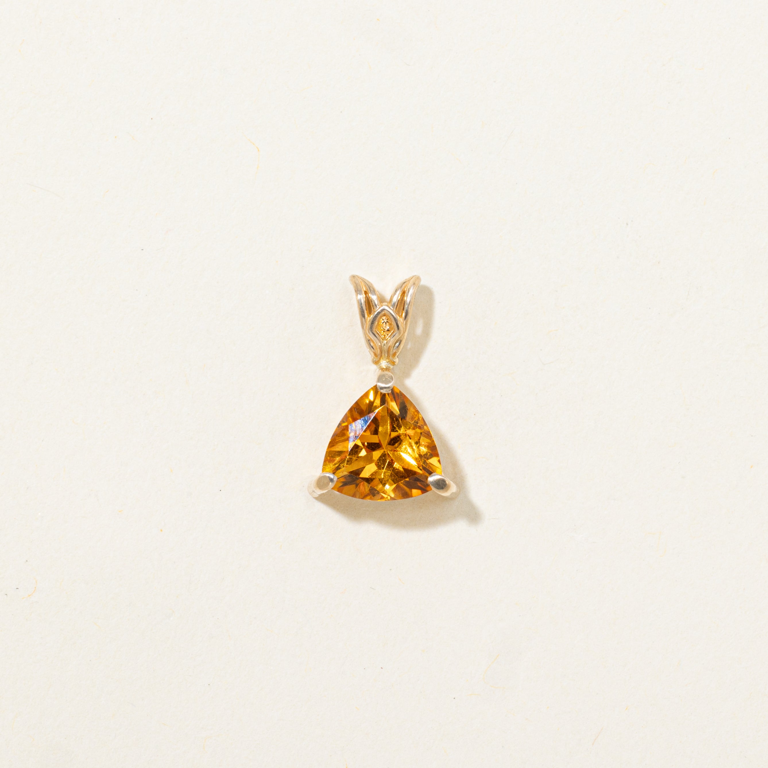 Trillion Cut Citrine Pendant | 1.30ct