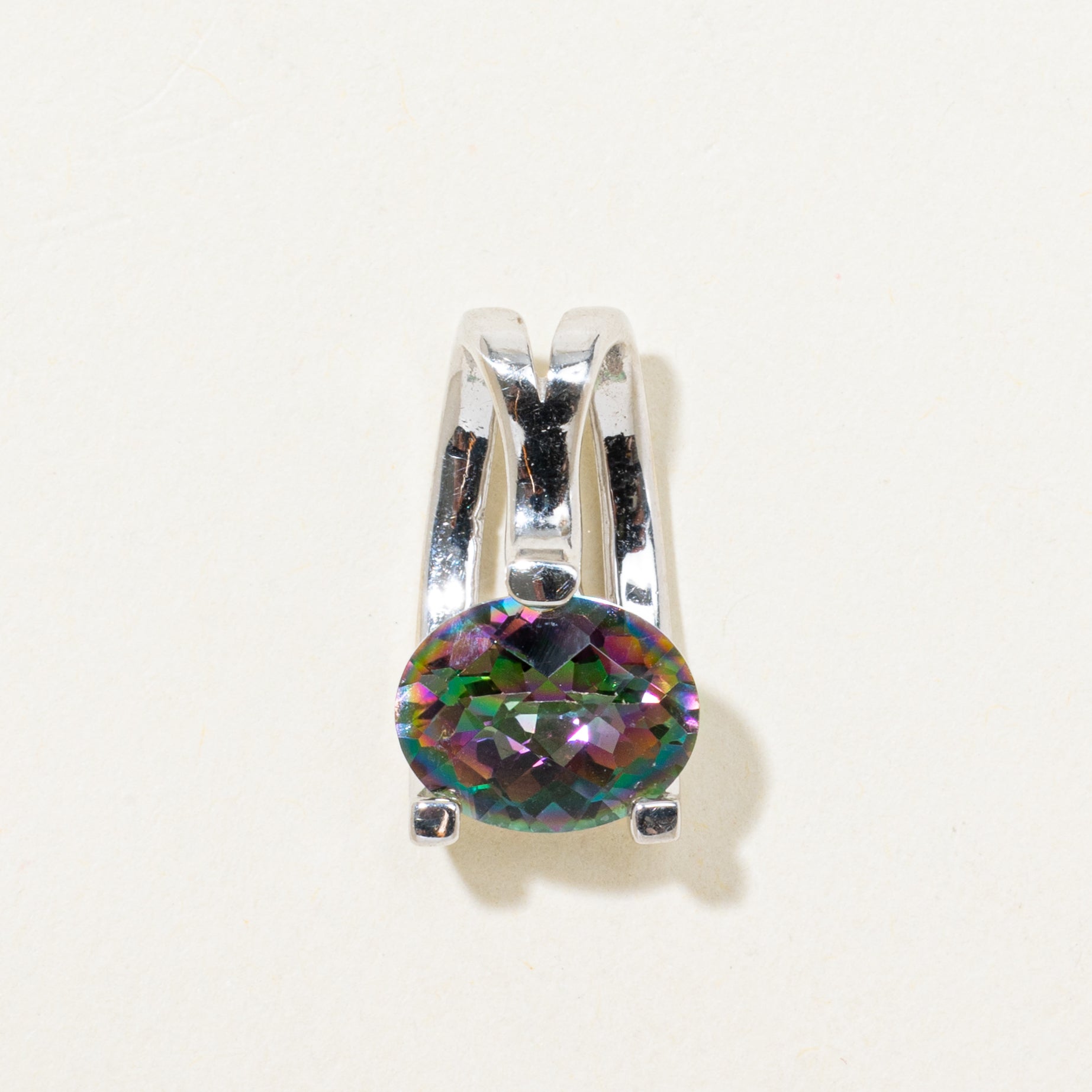 Oval Cut Mystic Topaz Pendant | 5.08ct