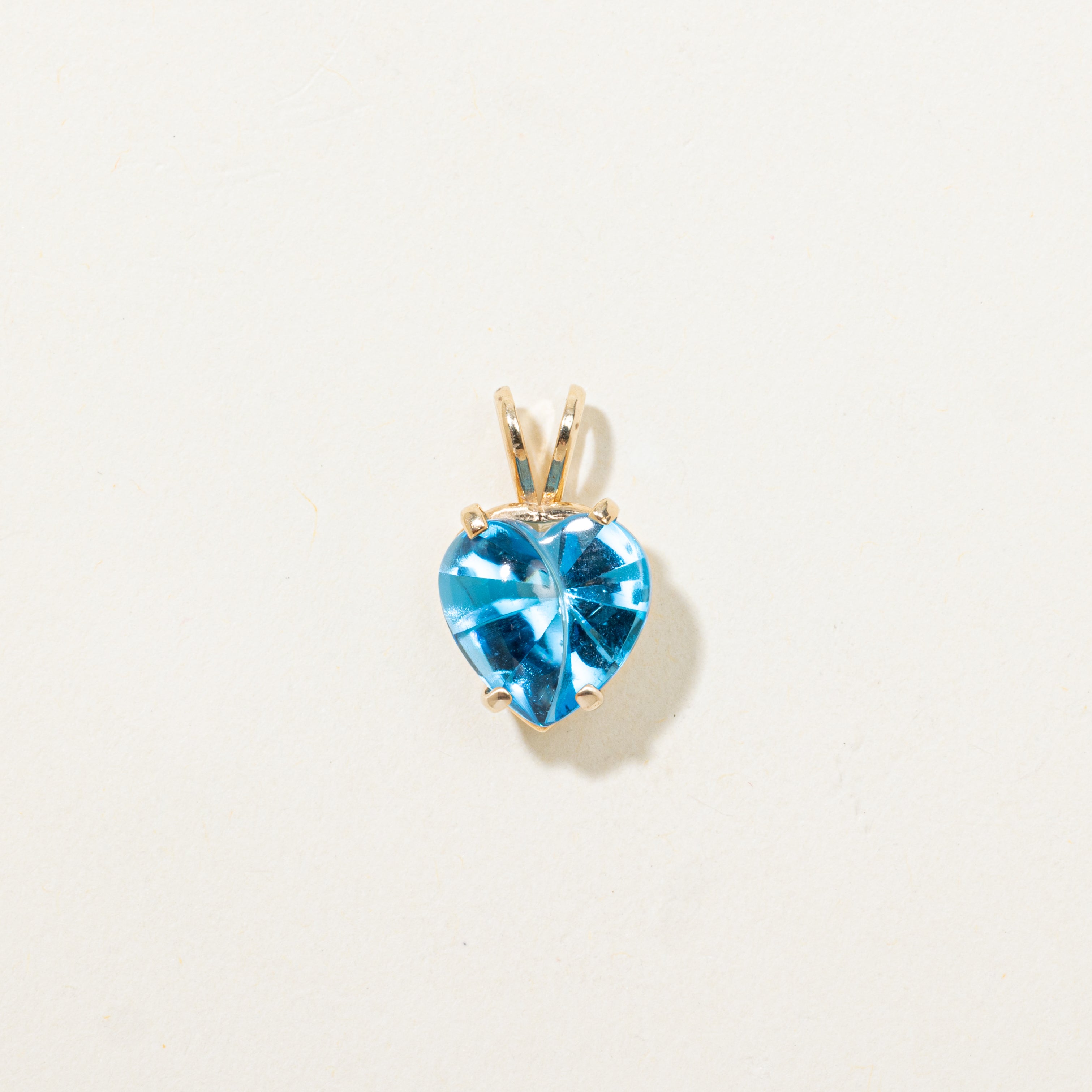 Blue Topaz Heart Pendant | 4.40ct