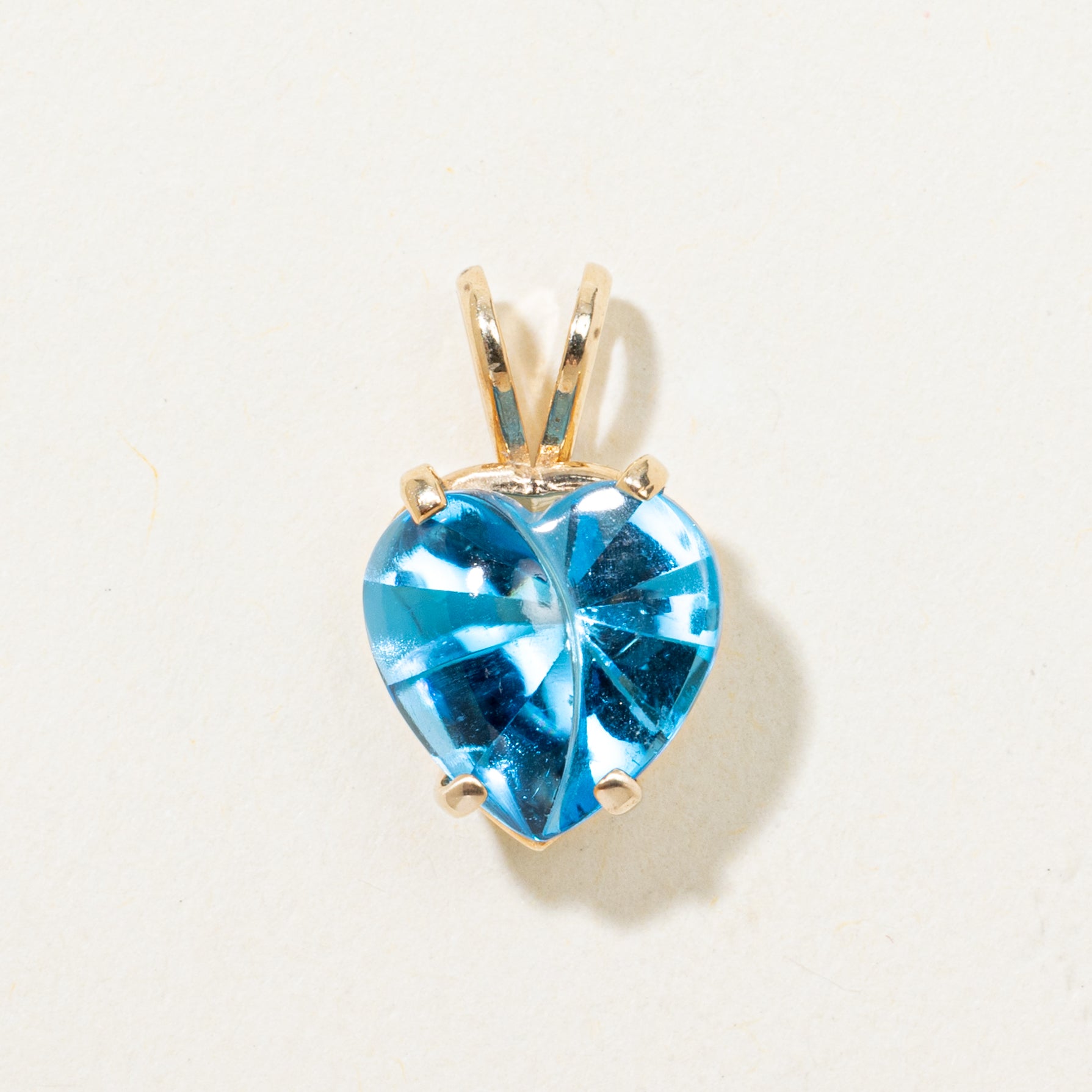 Blue Topaz Heart Pendant | 4.40ct