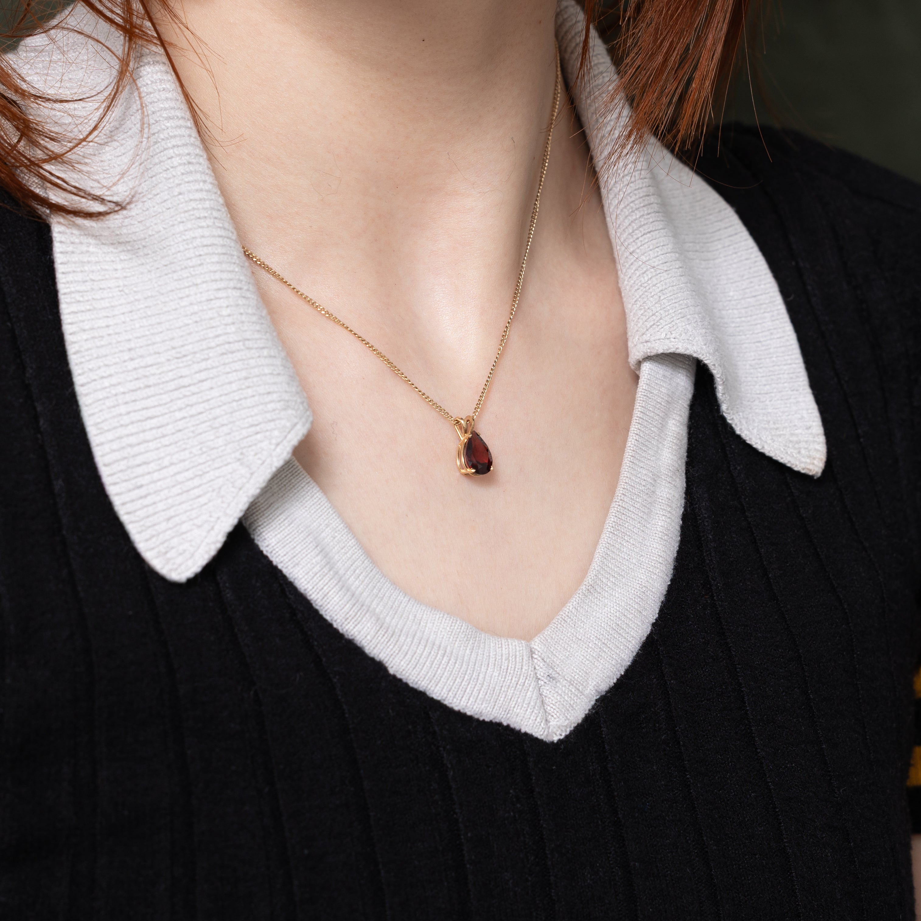 Pear Cut Garnet Pendant | 1.86ct