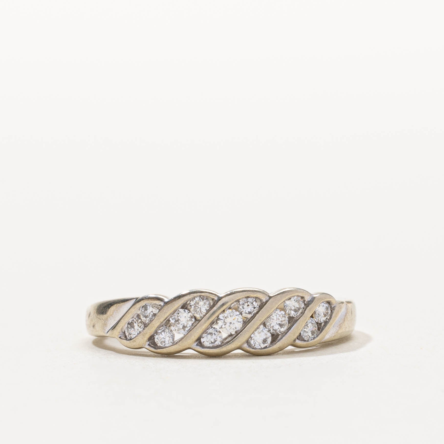 10k Multi Row Diagonal Diamond Band | SZ 6.5
