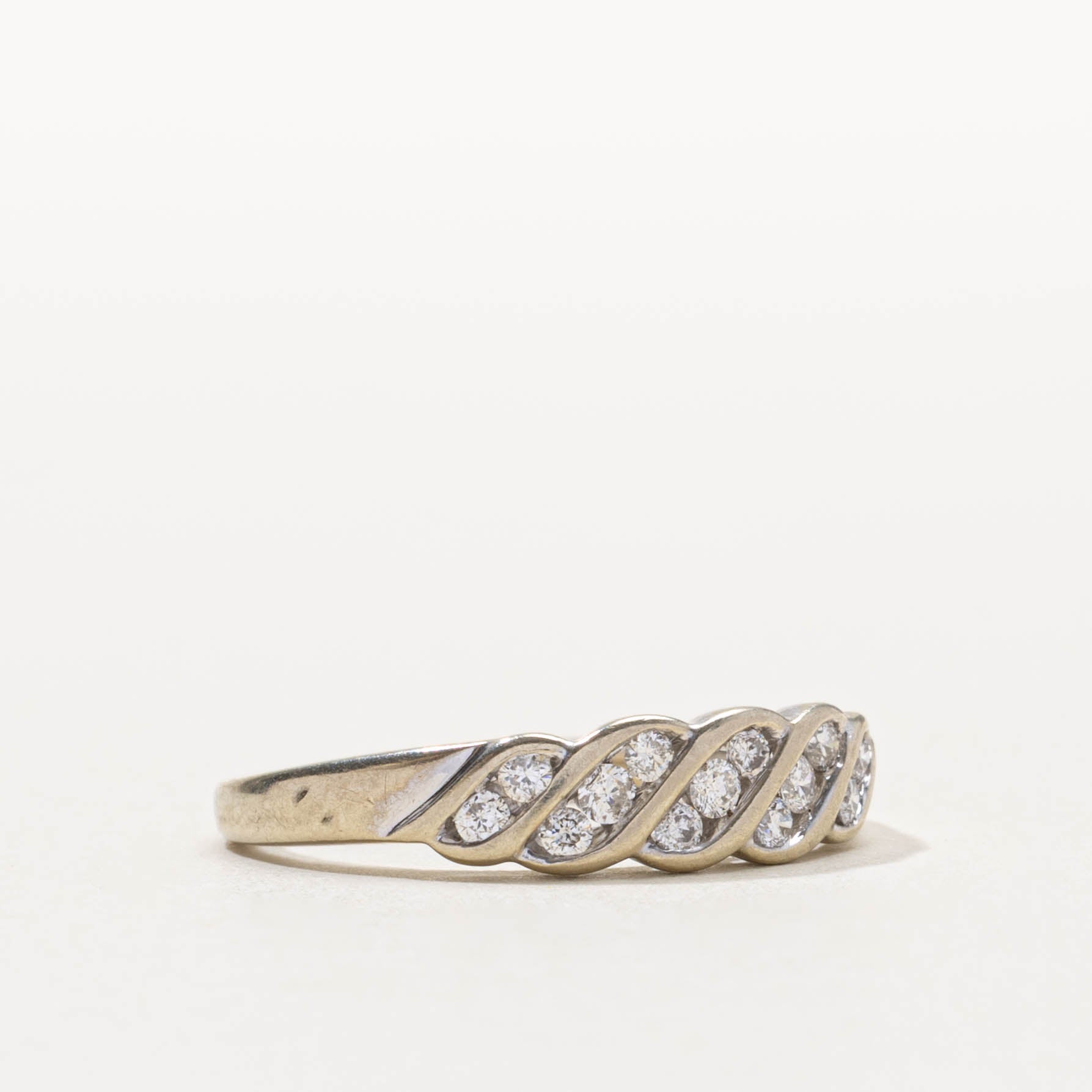 10k Multi Row Diagonal Diamond Band | SZ 6.5