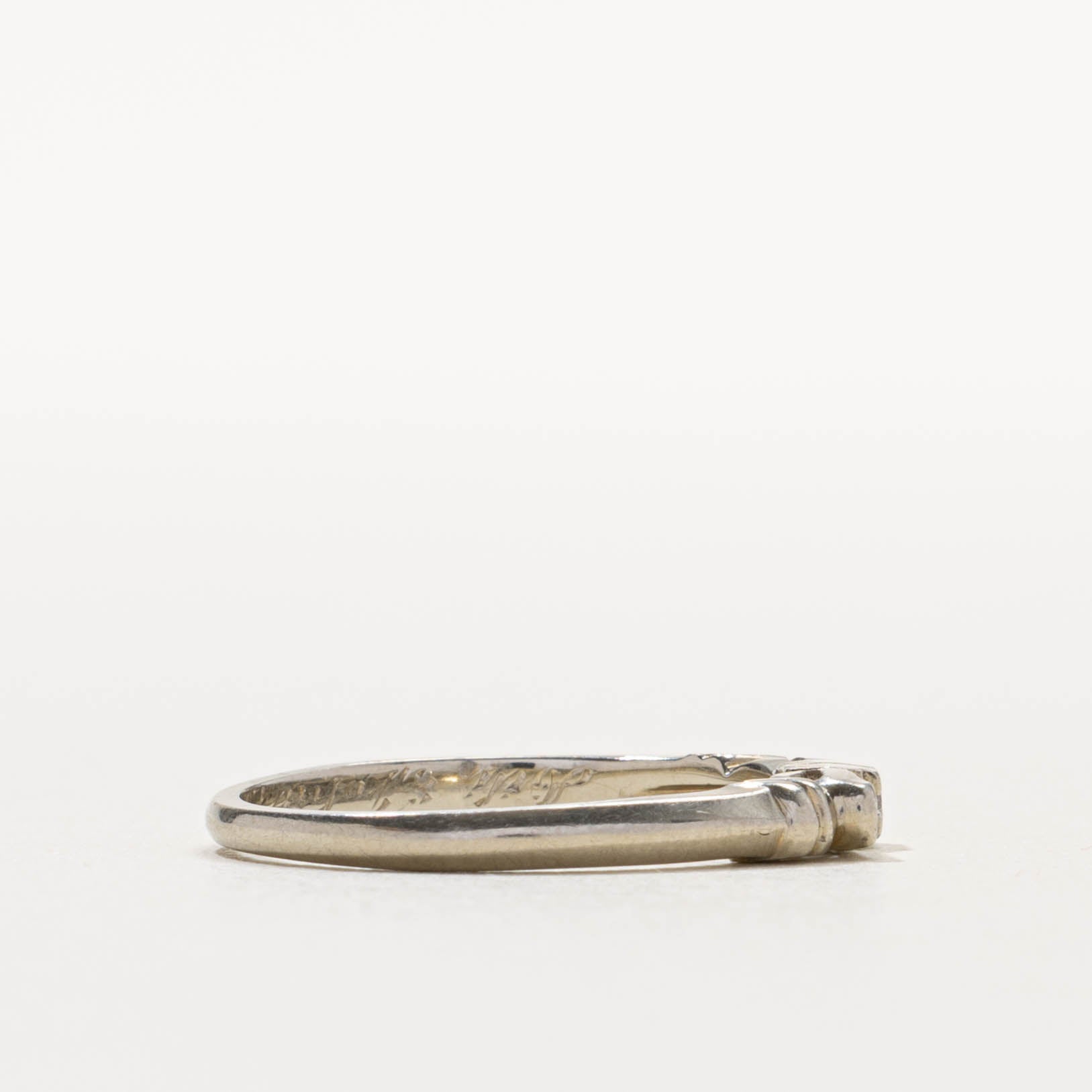 18k Diamond Engraved Fluted Band | SZ 6.75