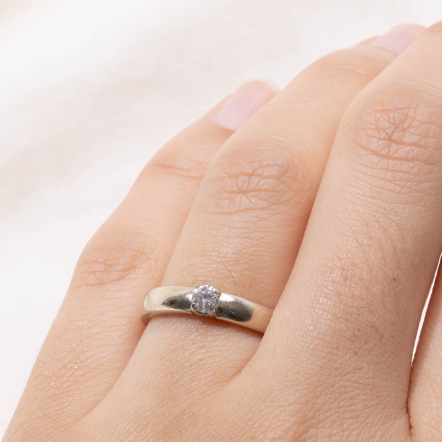 14k Flush Set Diamond Band | 3.50mm | SZ 6