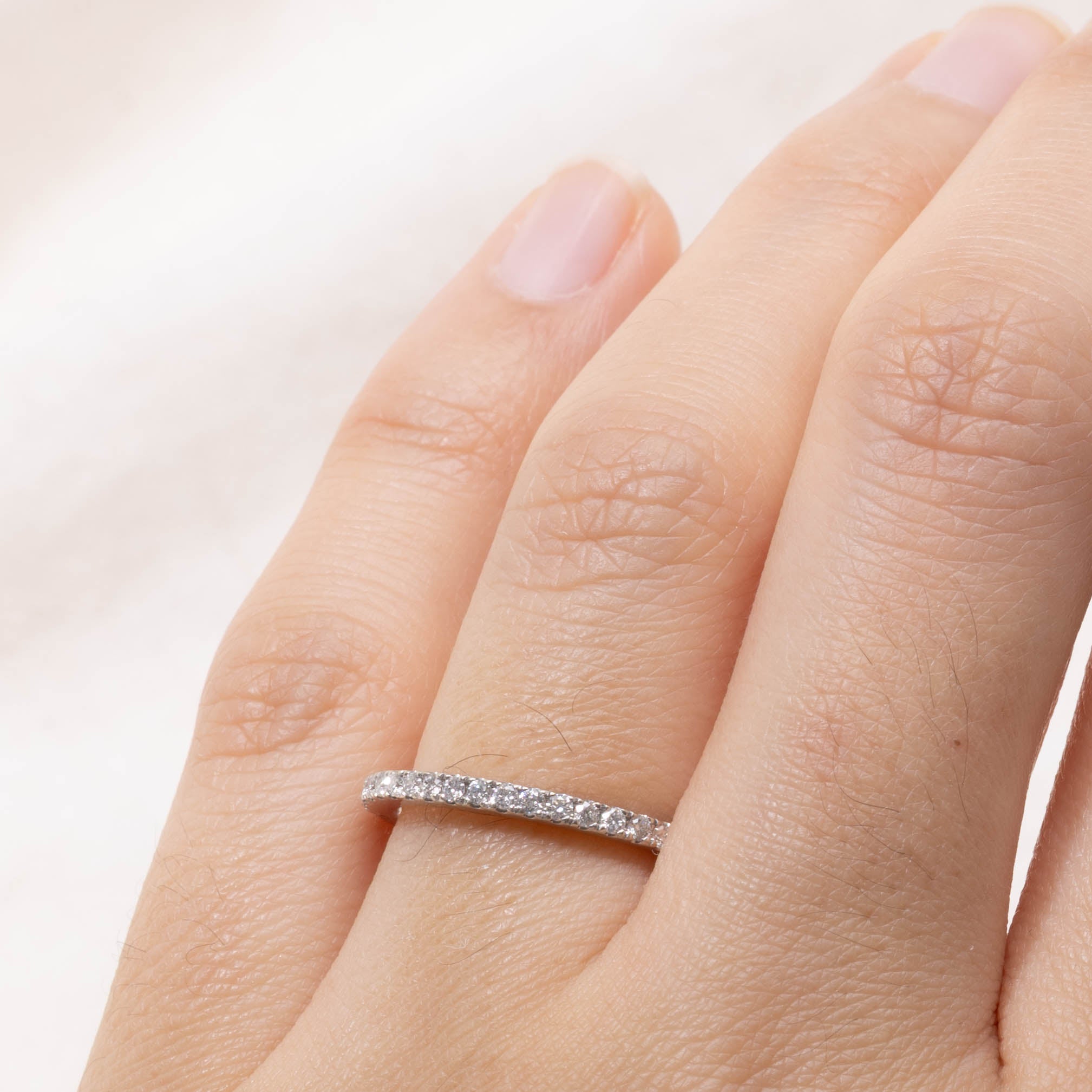 ‘Vera Wang’ 14k Semi-Eternity Diamond Band | 1.75mm | SZ 5.75