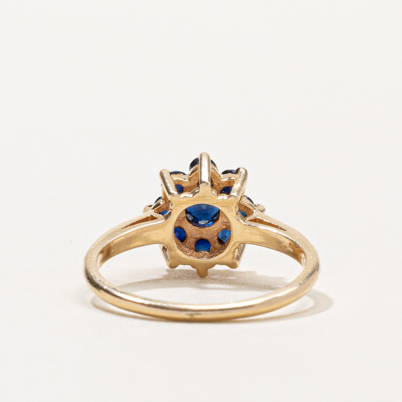 14k Sapphire Floral Cluster Ring | 0.40ctw | SZ 4.25