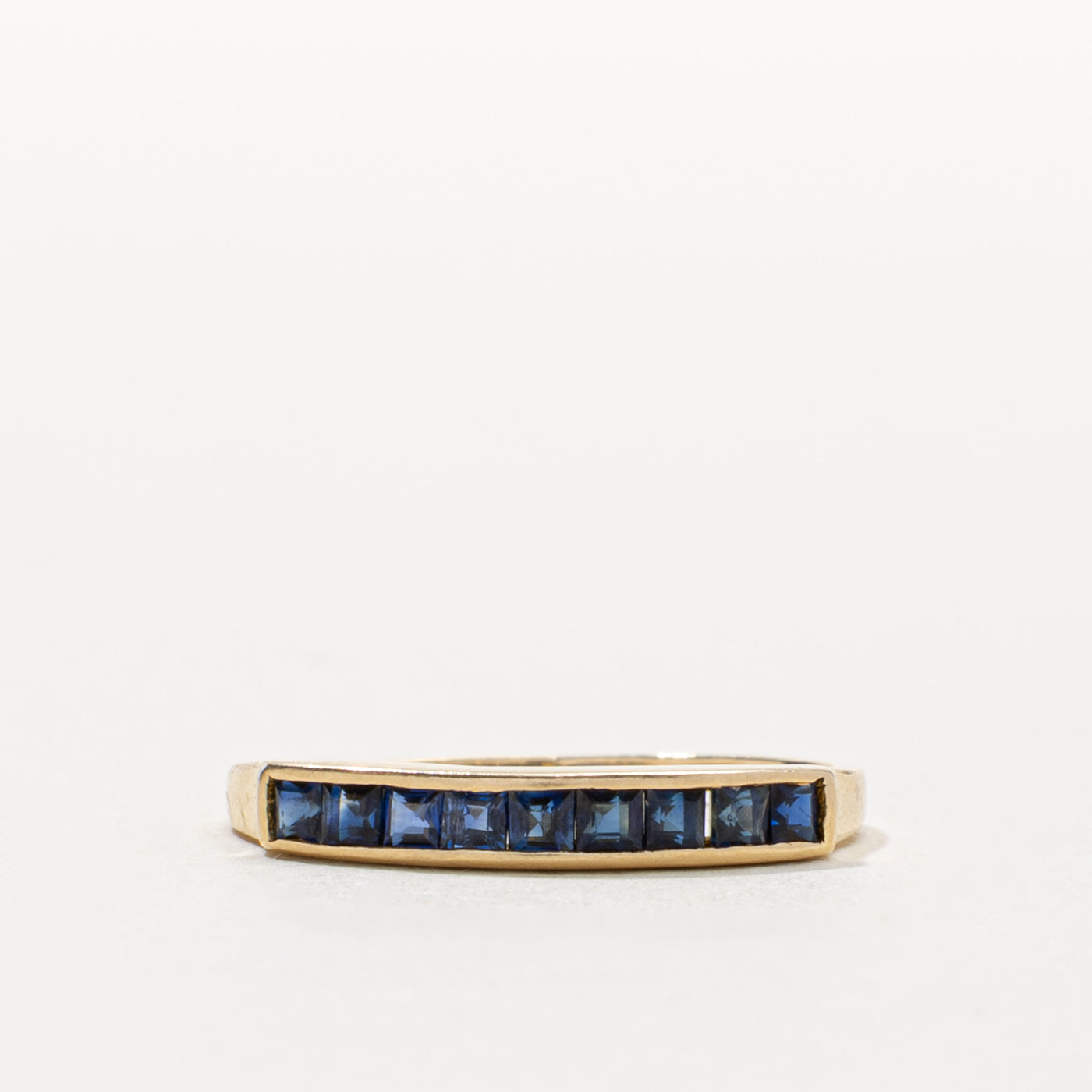 14k Channel Set Semi Eternity Sapphire Band | 0.20ctw | SZ 5.75