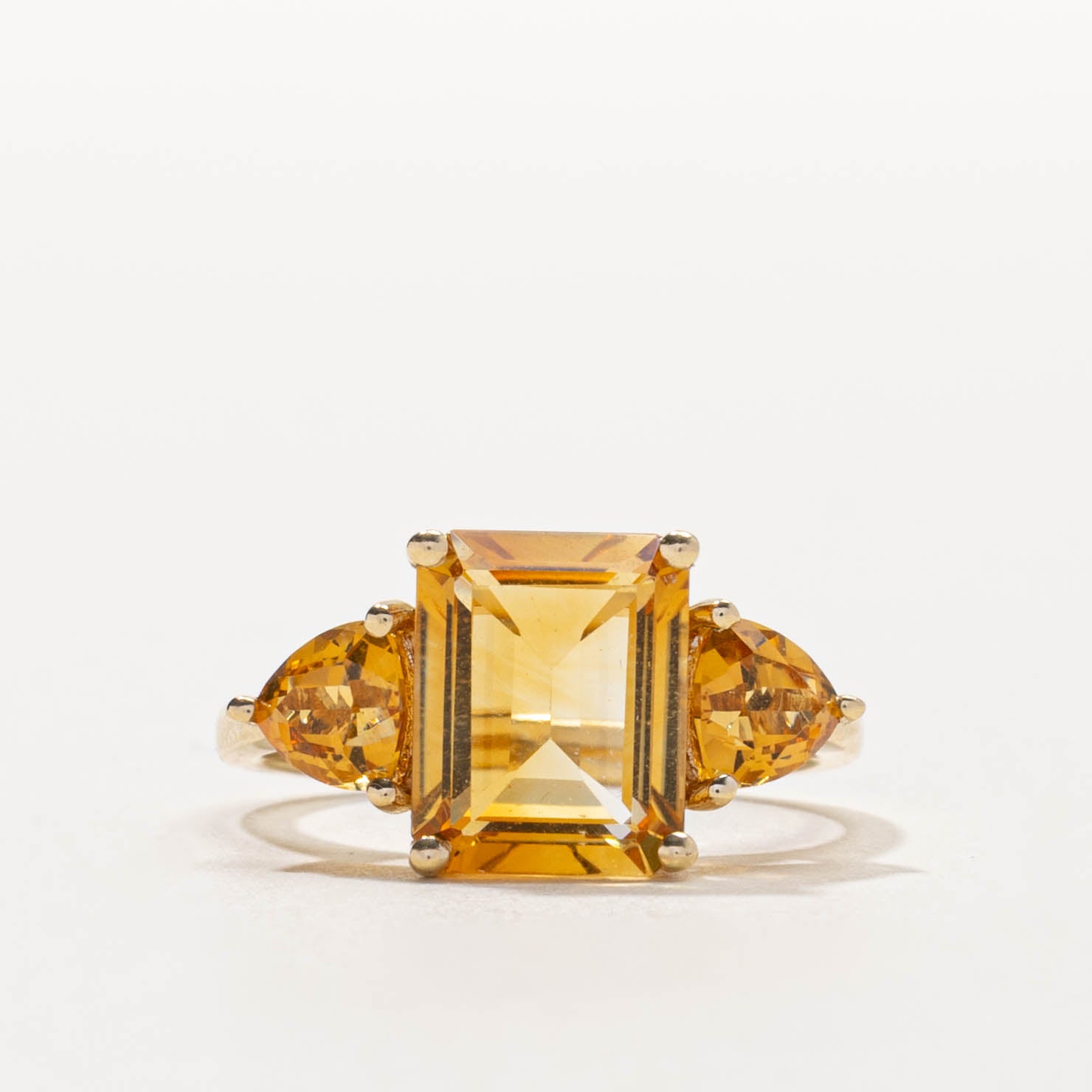 ‘Effy’ 14k Citrine Three Stone Ring | 3.00ctw | SZ 6.25