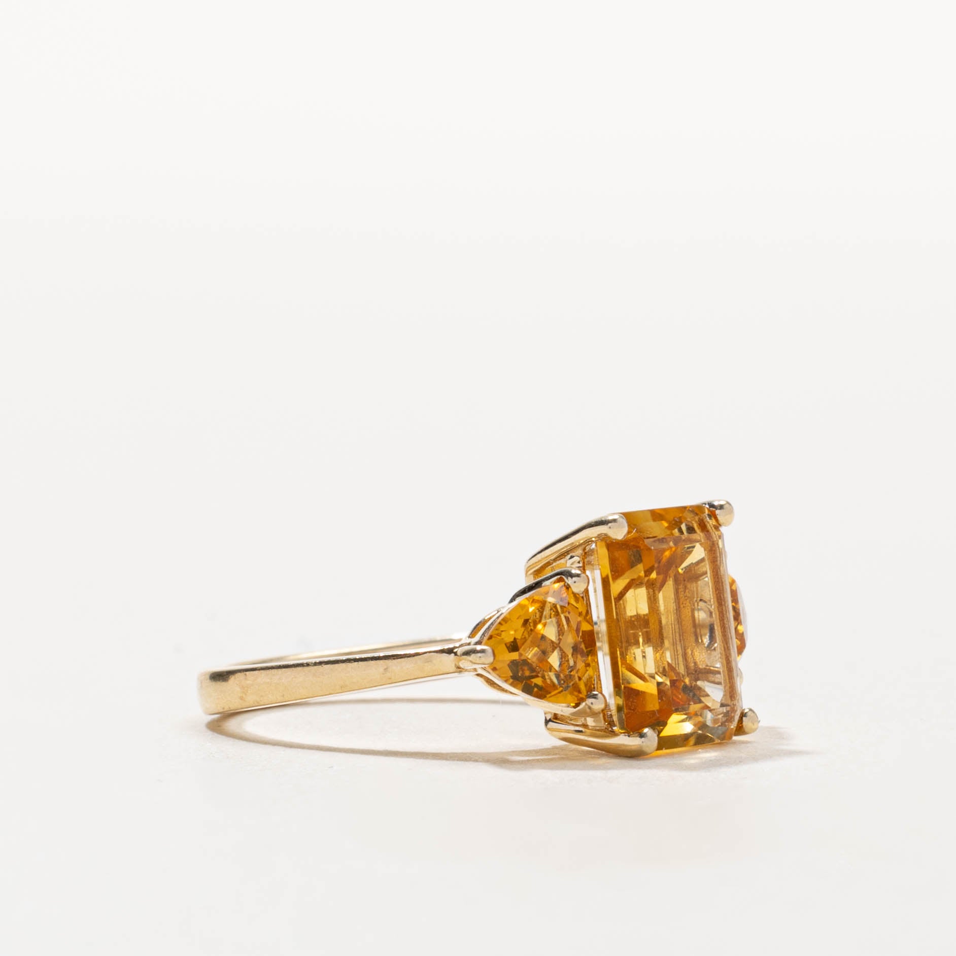 ‘Effy’ 14k Citrine Three Stone Ring | 3.00ctw | SZ 6.25