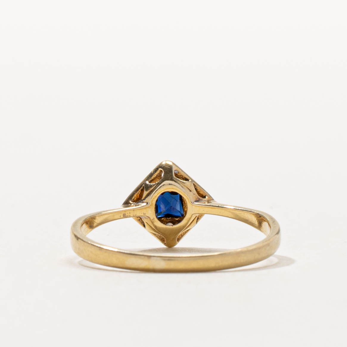 18k Blue & White Sapphire Ring | 0.12ct, 0.02ctw | SZ 5.25